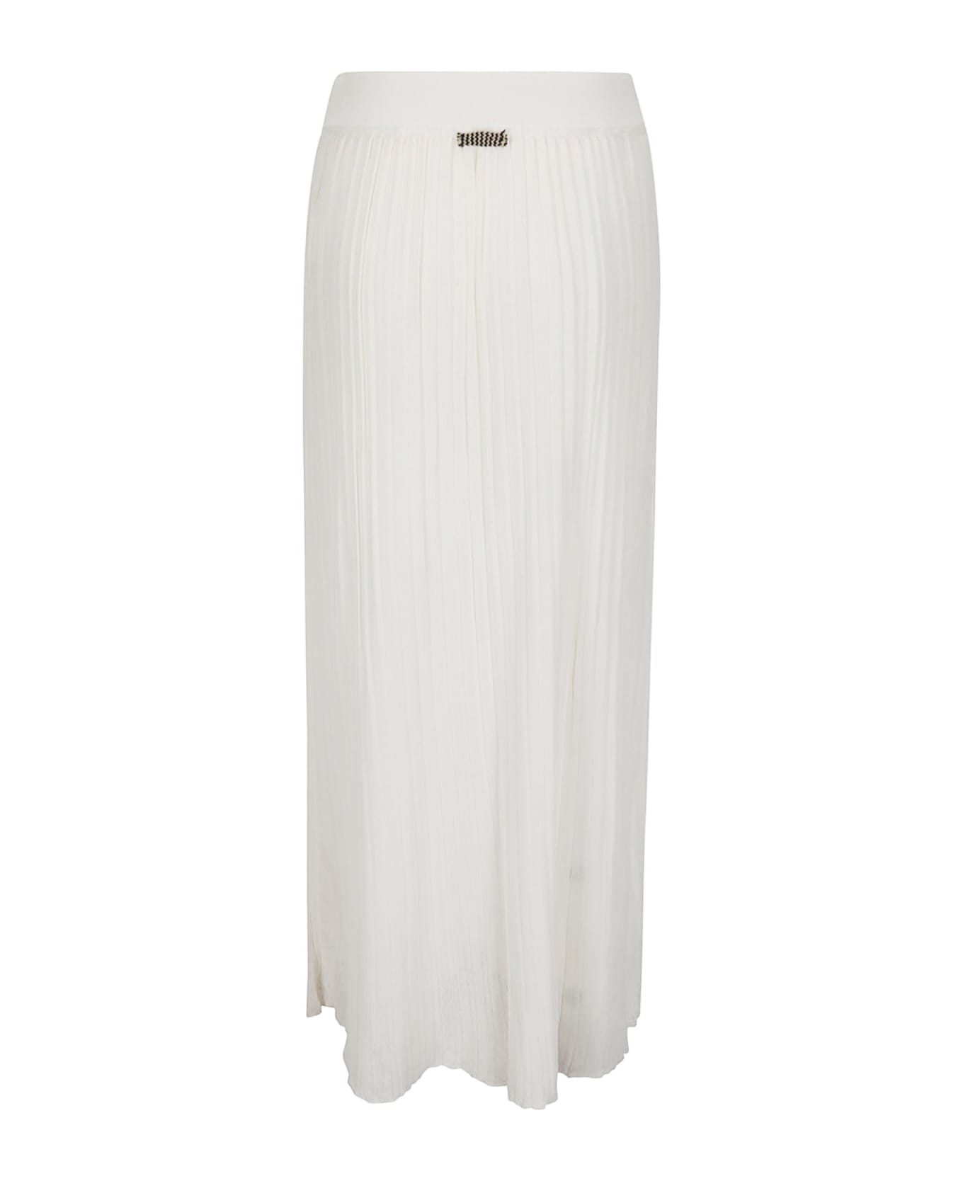 Archiviob Pleated Viscose Skirt - WHITE