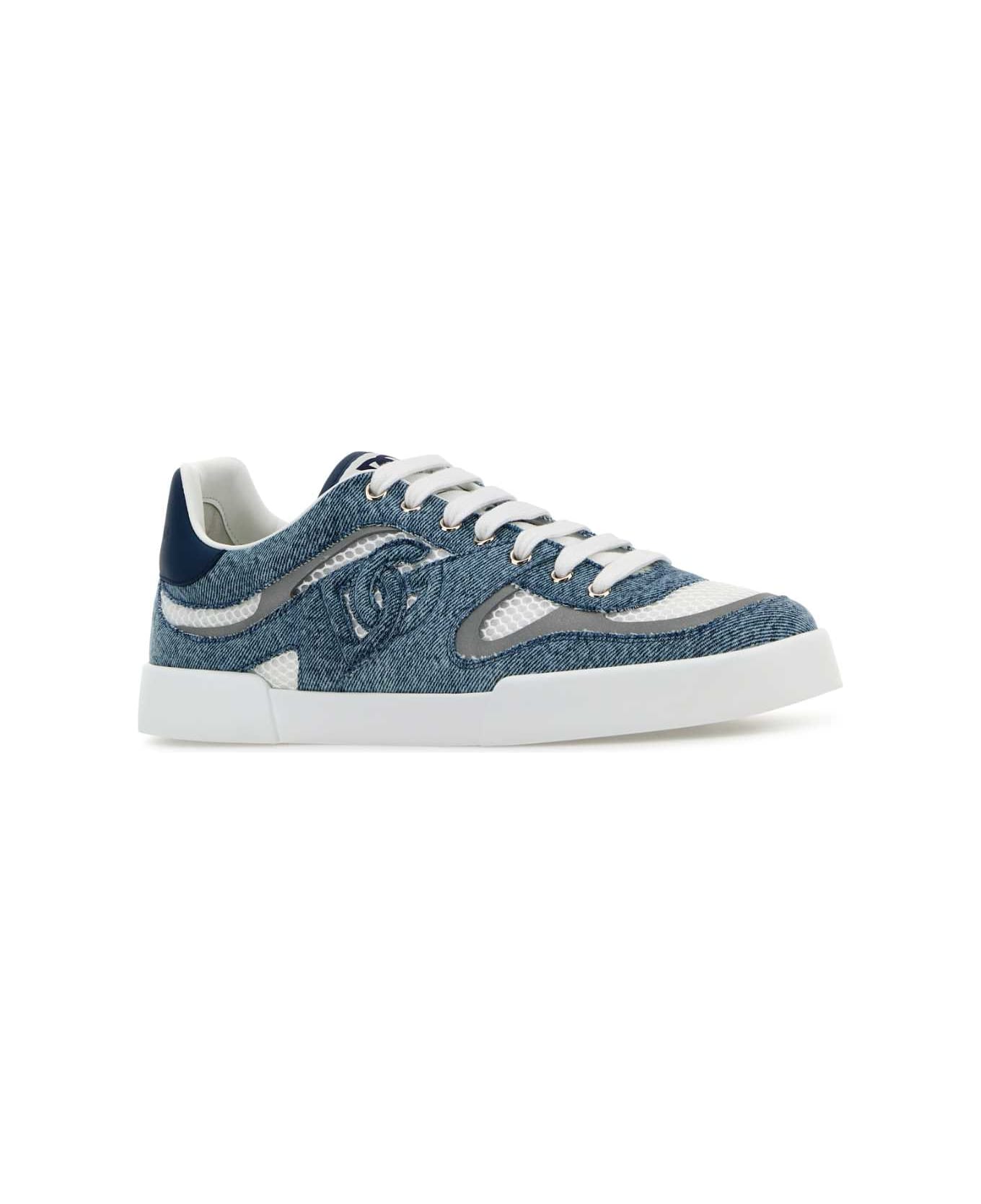 Dolce 
Gabbana Multicolor Sneakers - BIANCOARGENTO