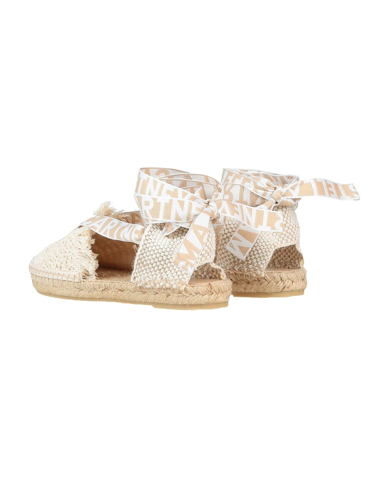 Stella McCartney Logo Canvas Espadrilles - Beige