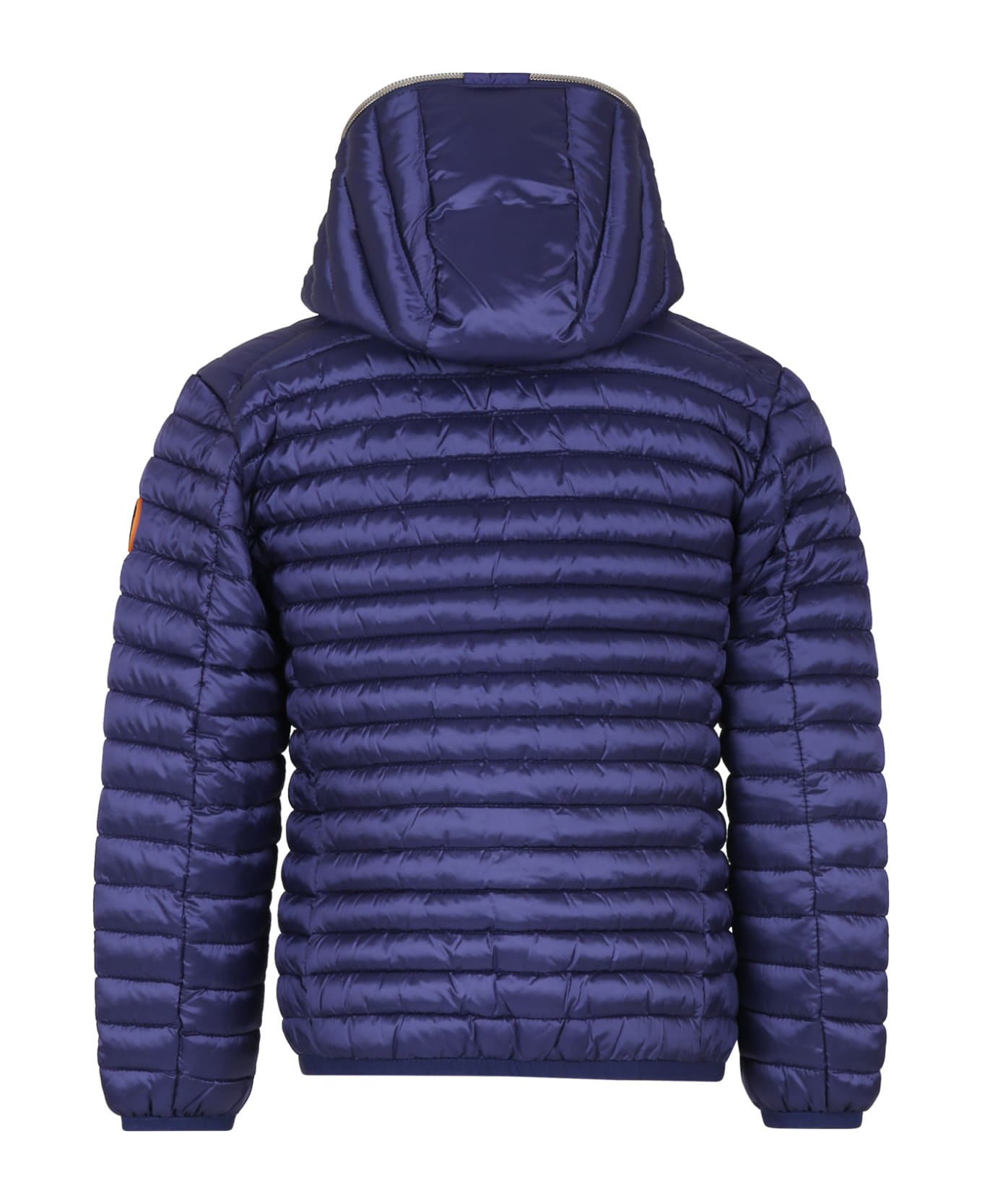 Save the Duck Blue Rosy Down Jacket For Girl With Logo - Blue