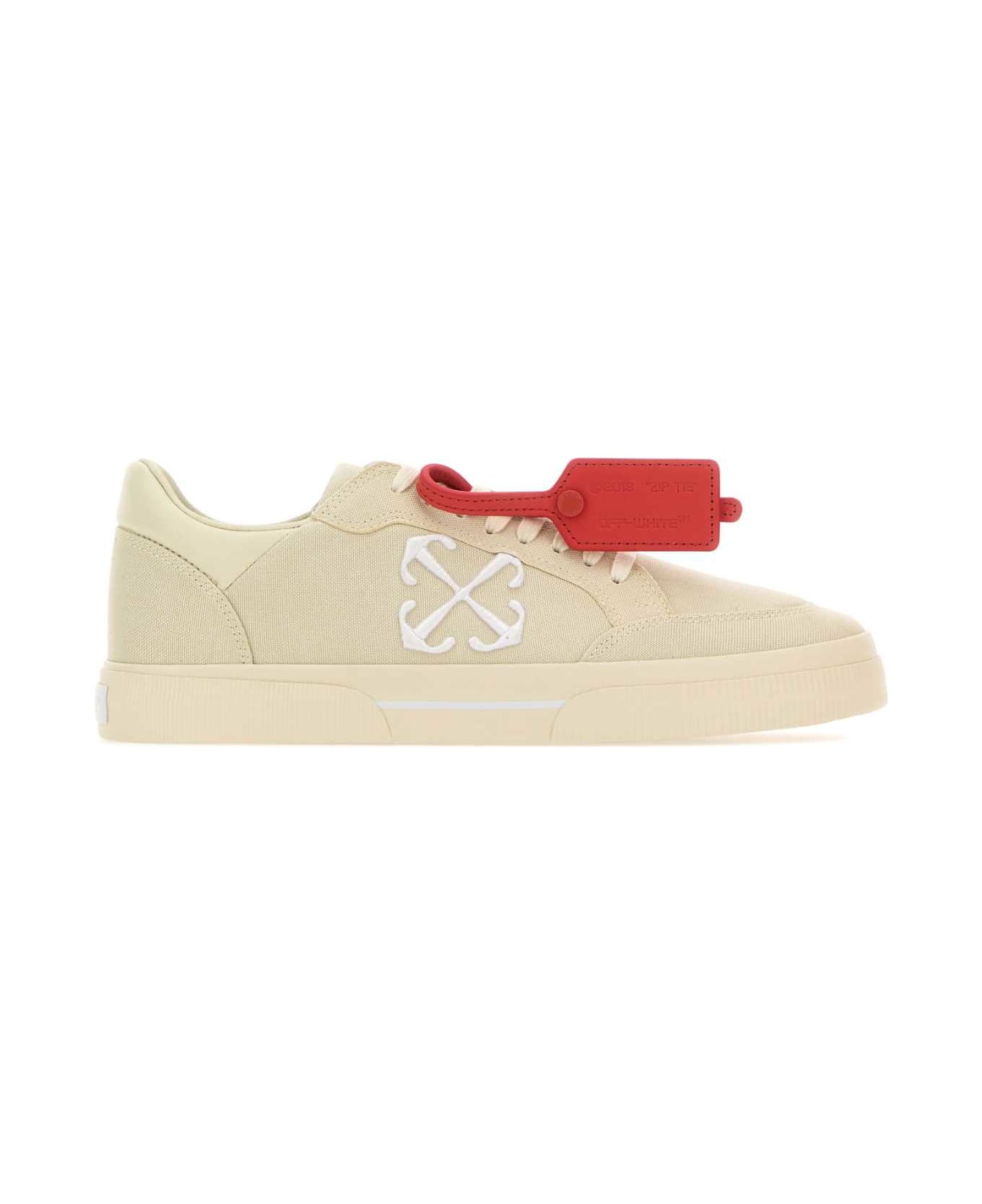Off-White Sand Canvas New Low Vulcanized Sneakers - 0301