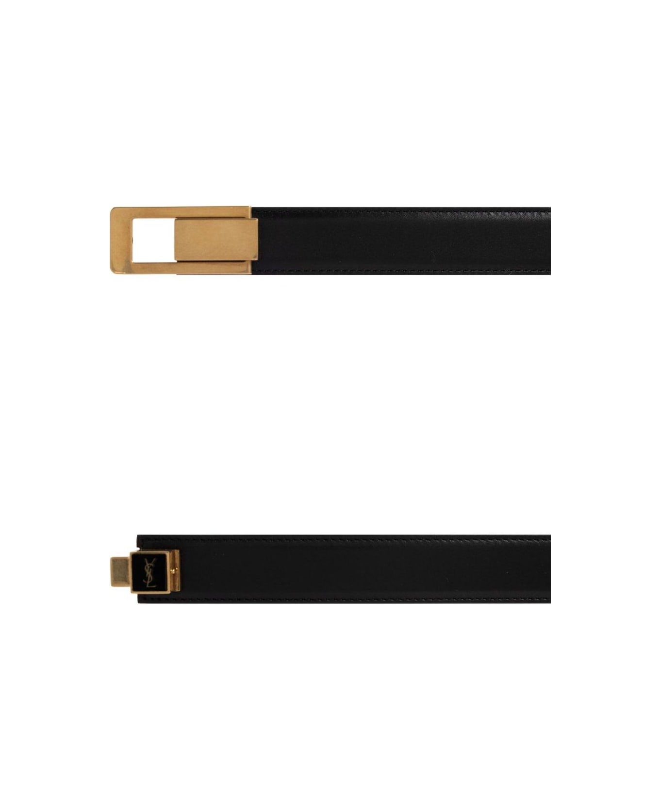 Saint Laurent Charnier Buckle Belt - NERONERO