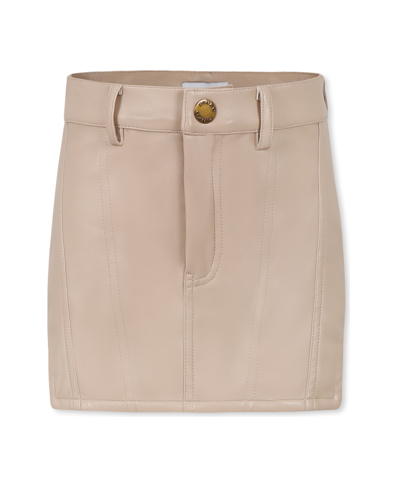 Pinko Pink Skirt For Girl With Logo - Pink
