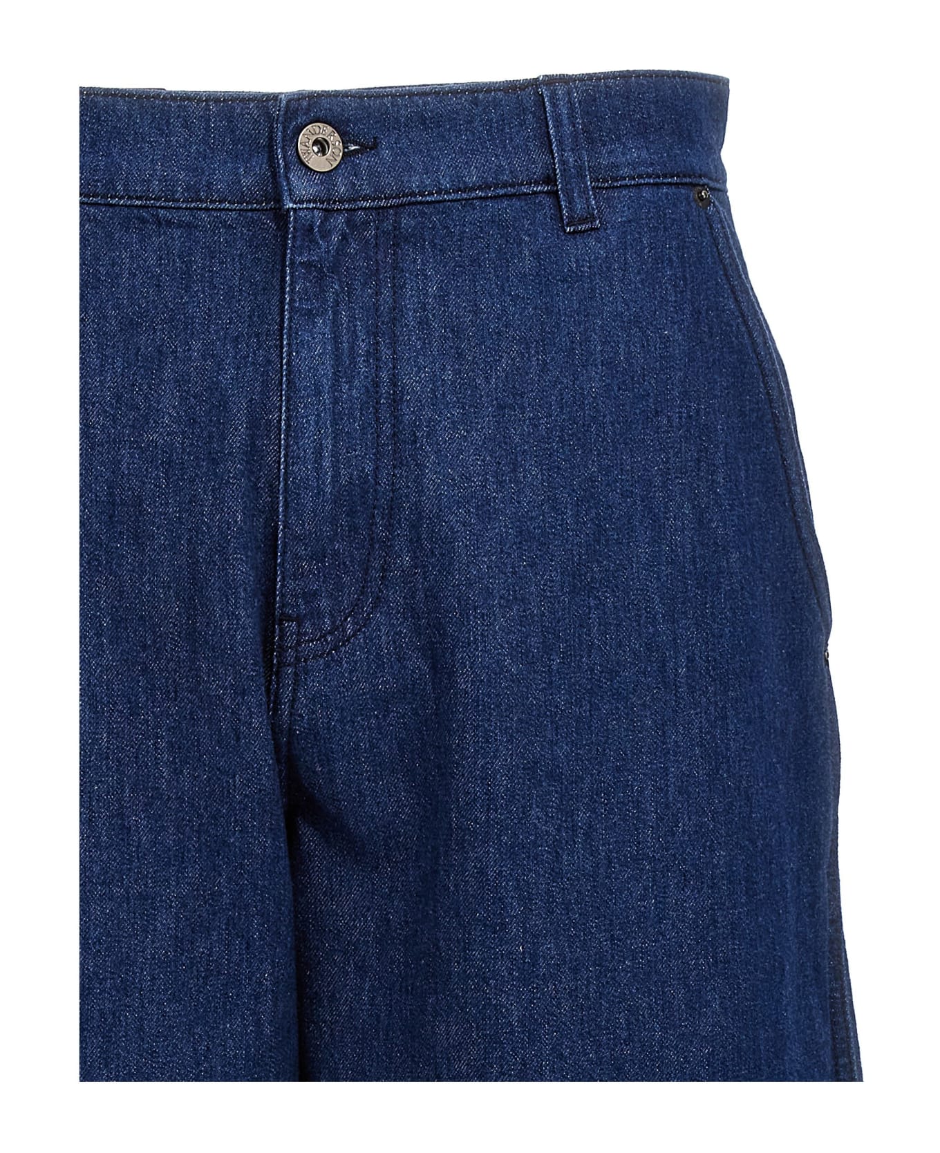 J.W. Anderson 'logo Grid Turn Up Workwear' Jeans - Blue