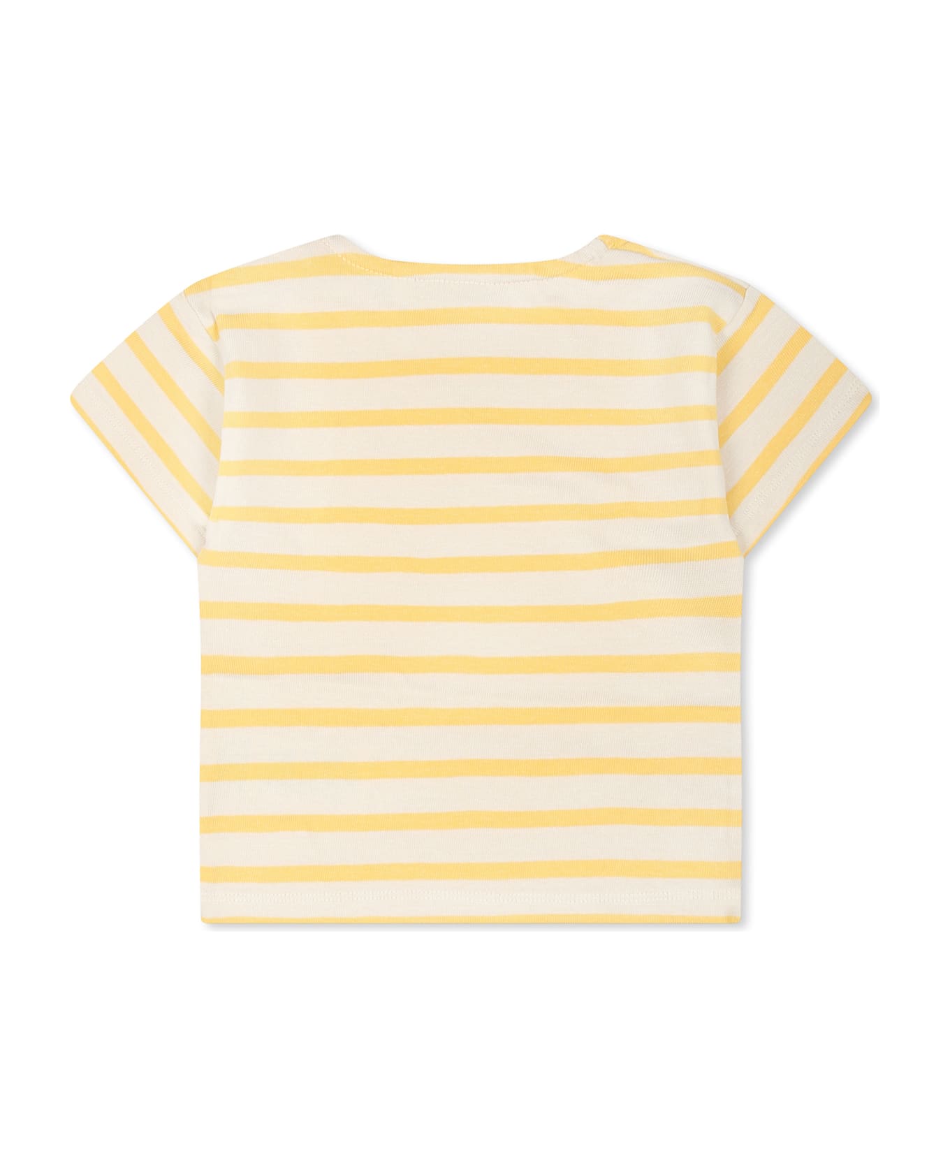 Molo Ivory T-shirt For Babykids With Smiley - Ivory