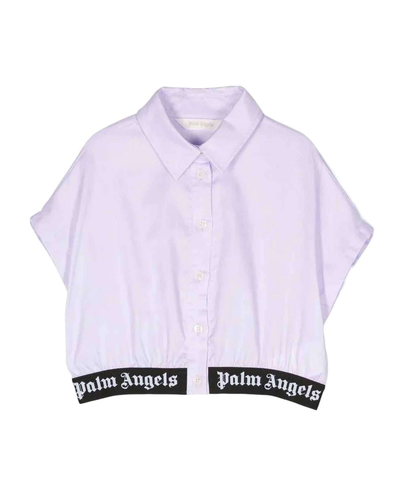 Palm Angels Lilac Shirt Girl - Lilla/nero