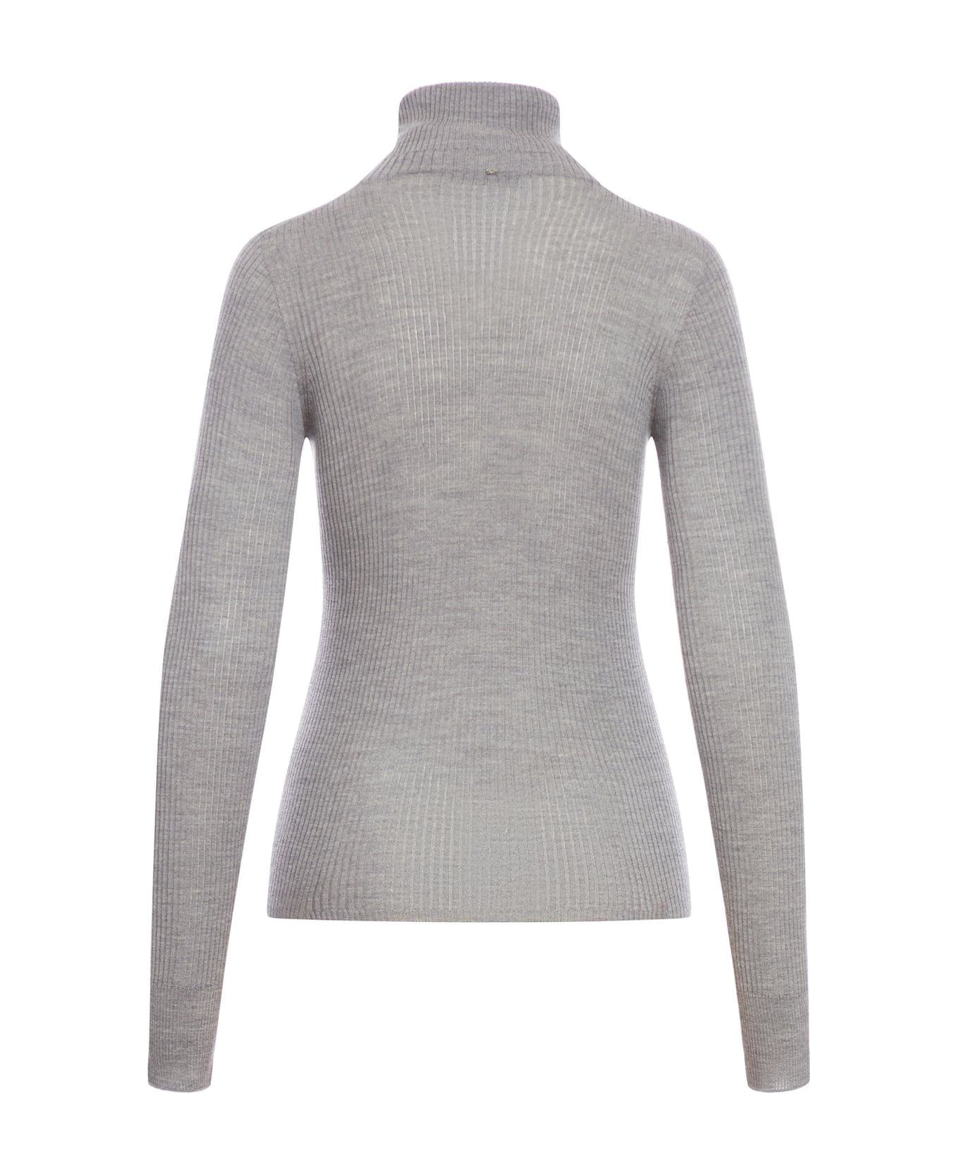 SportMax Turtleneck Knitted Jumper - Grey