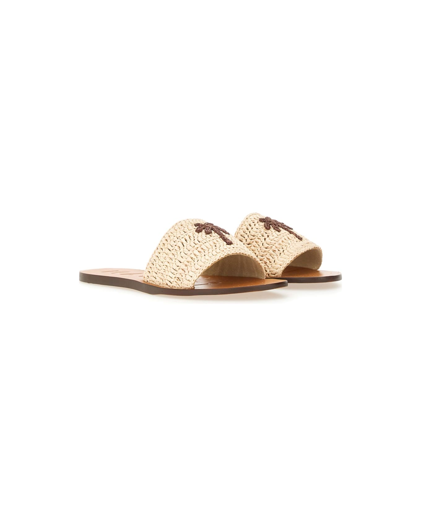 Manebi Raffia Sandal - Beige