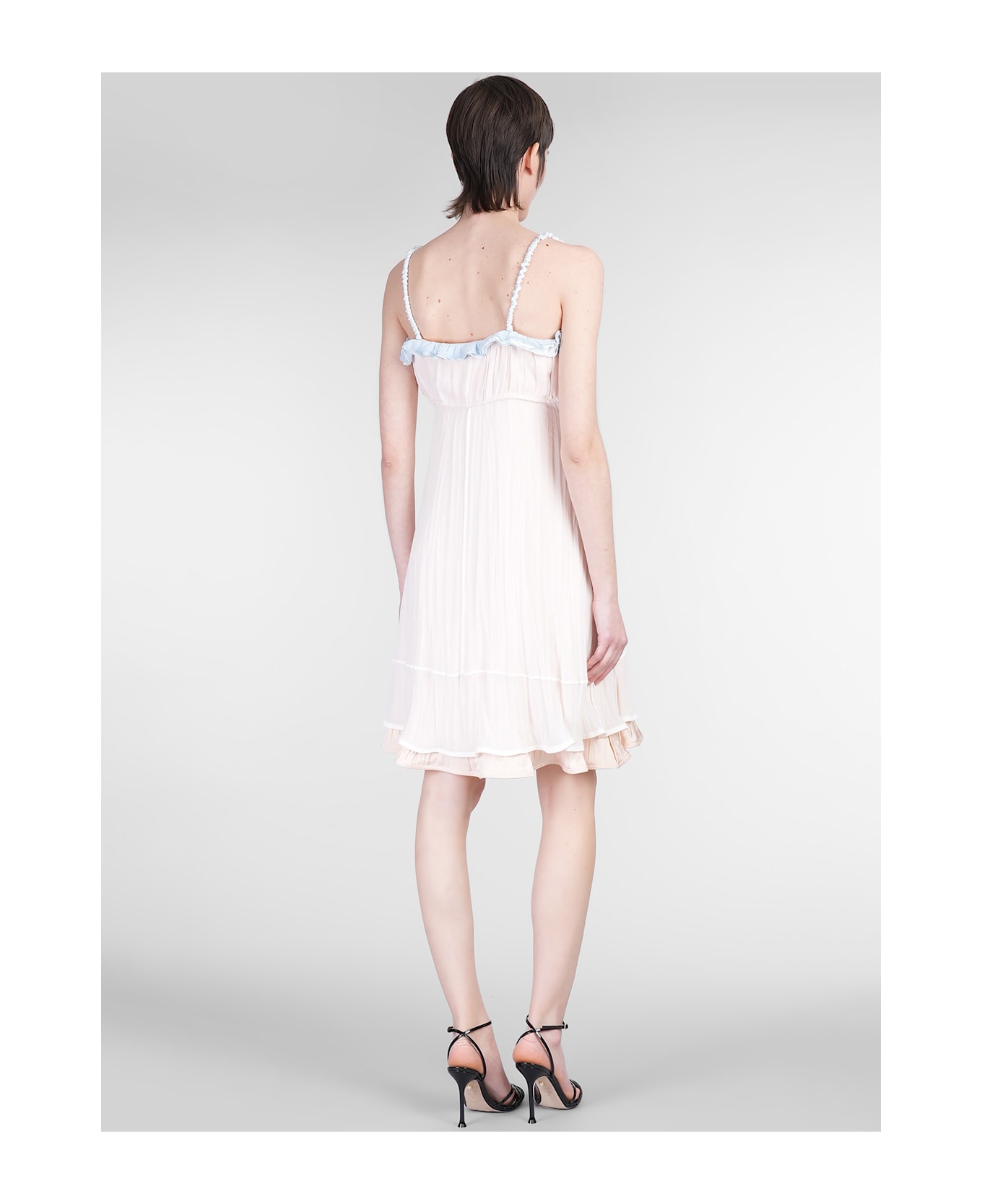 Jil Sander Dress Woman In Rose-pink Silk - Pink