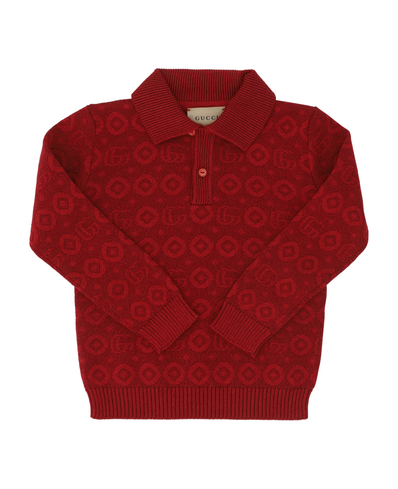 Gucci Polo Shirt For Boy - Intense Carmine