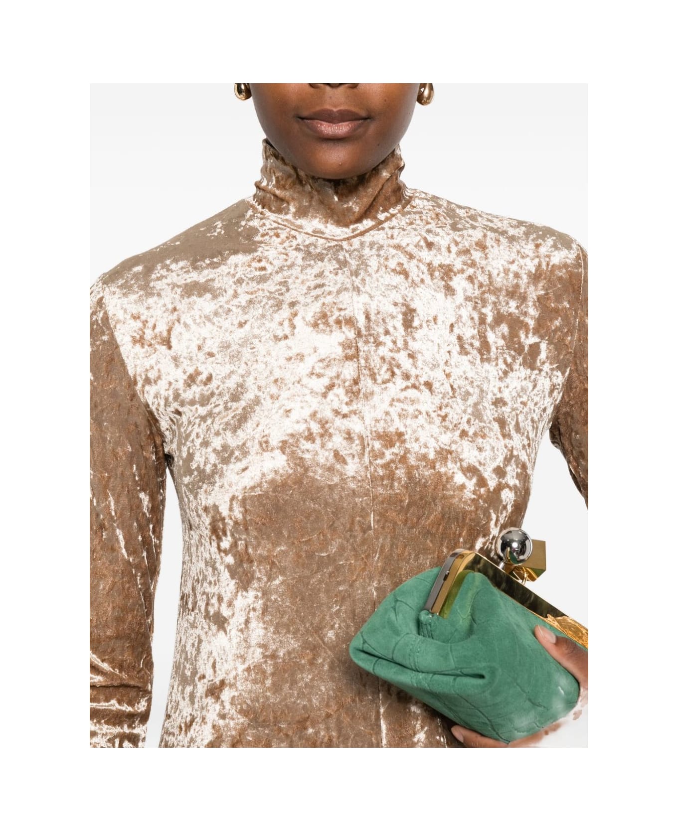 Forte_Forte Velvet Long Dress - Beige