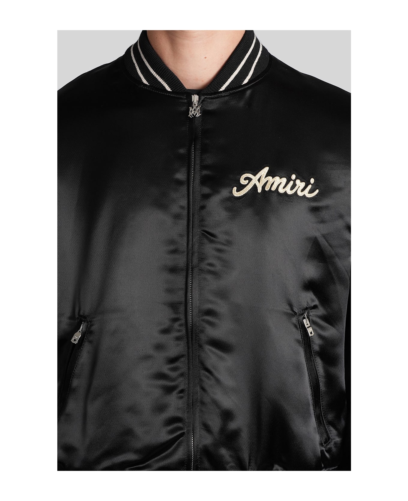 AMIRI Bomber Jacket In Black Viscose - black ジャケット