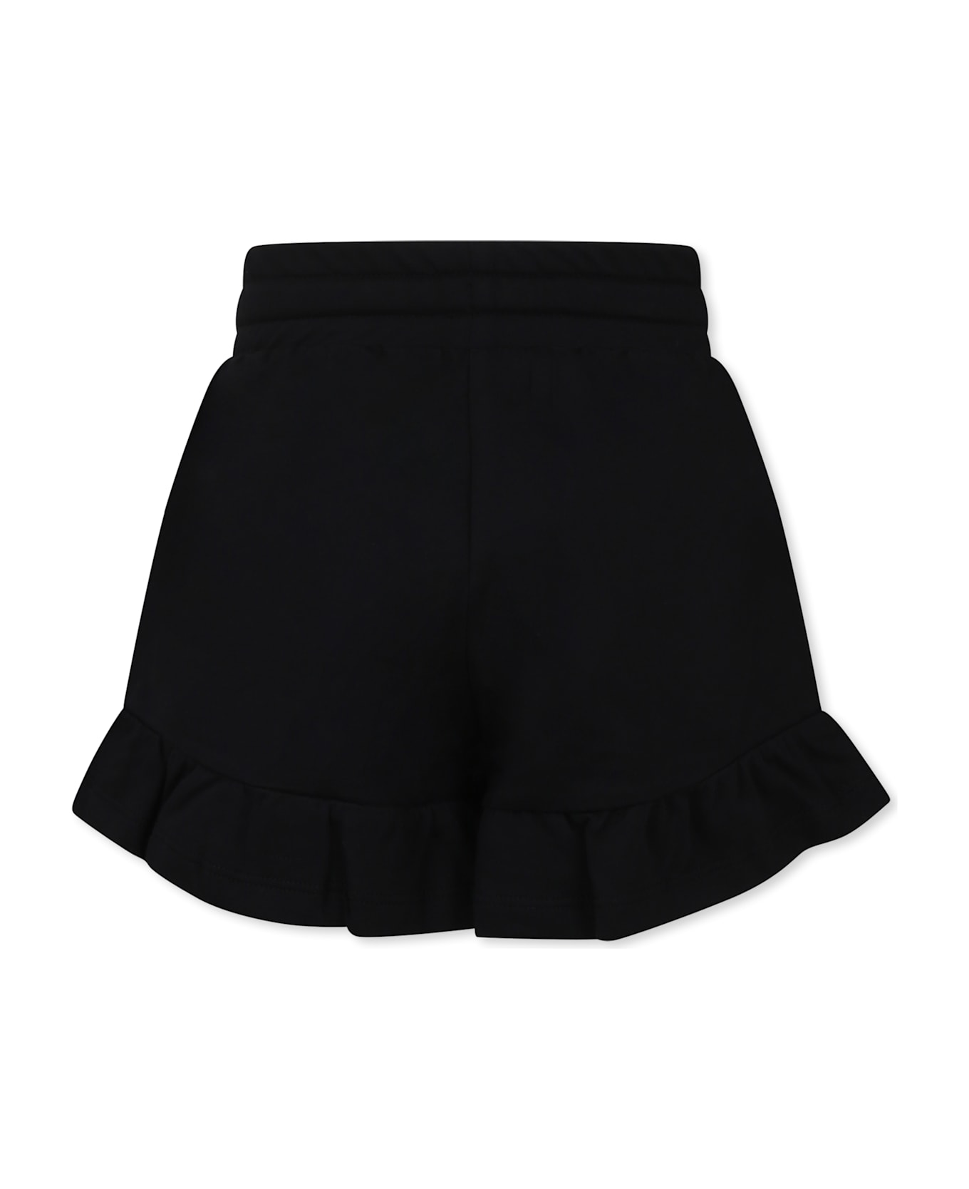 Moschino Black Shorts For Girl With Teddy Bear - Black