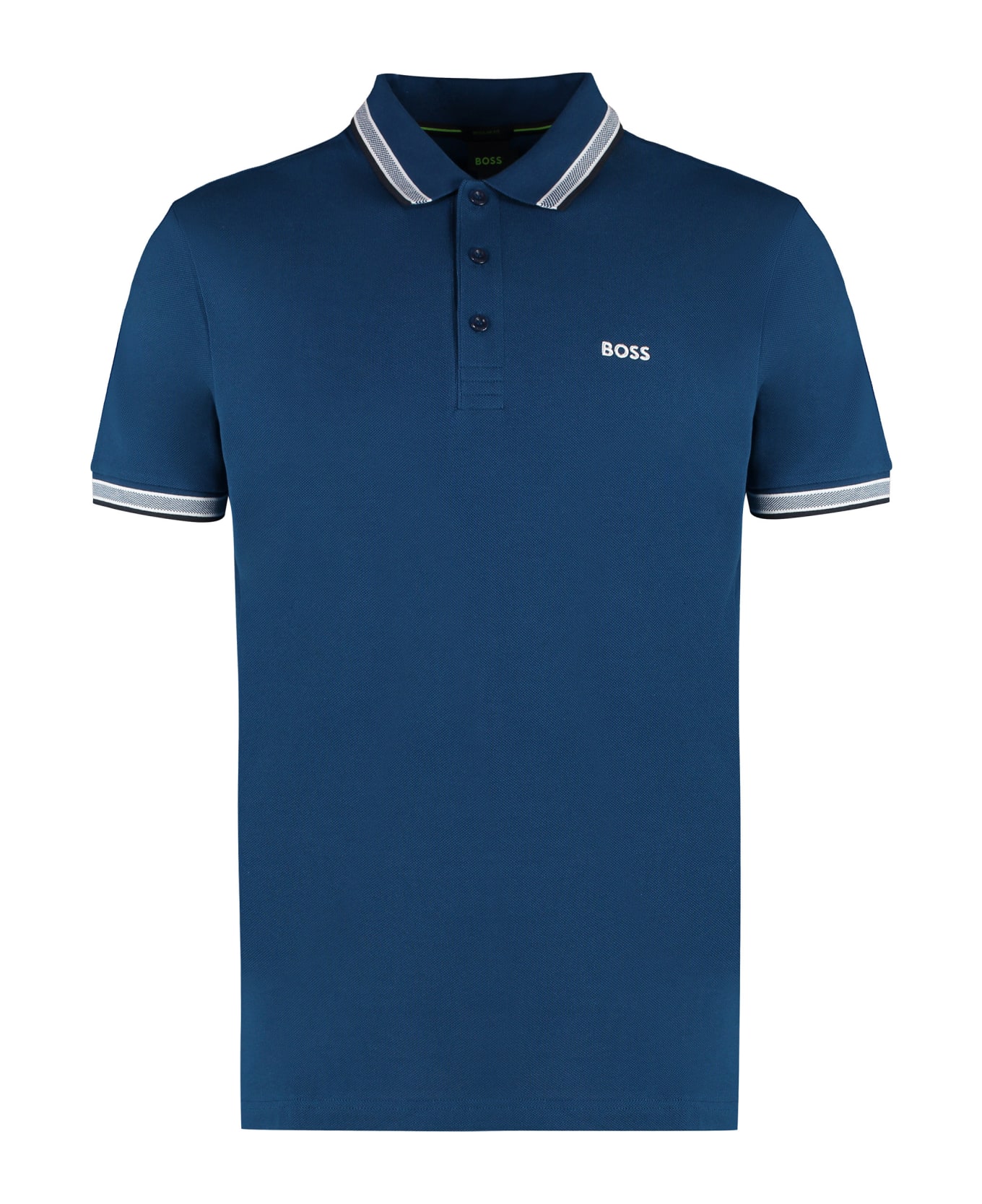 Hugo Boss Short Sleeve Cotton Pique Polo Shirt - Blue