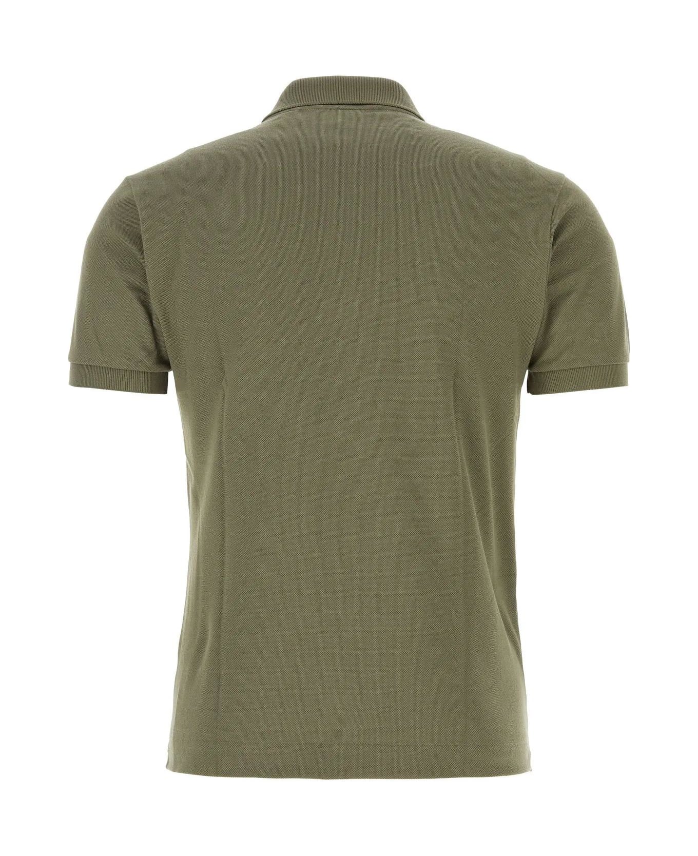 Lacoste Army Green Piquet Polo Shirt - Salvia