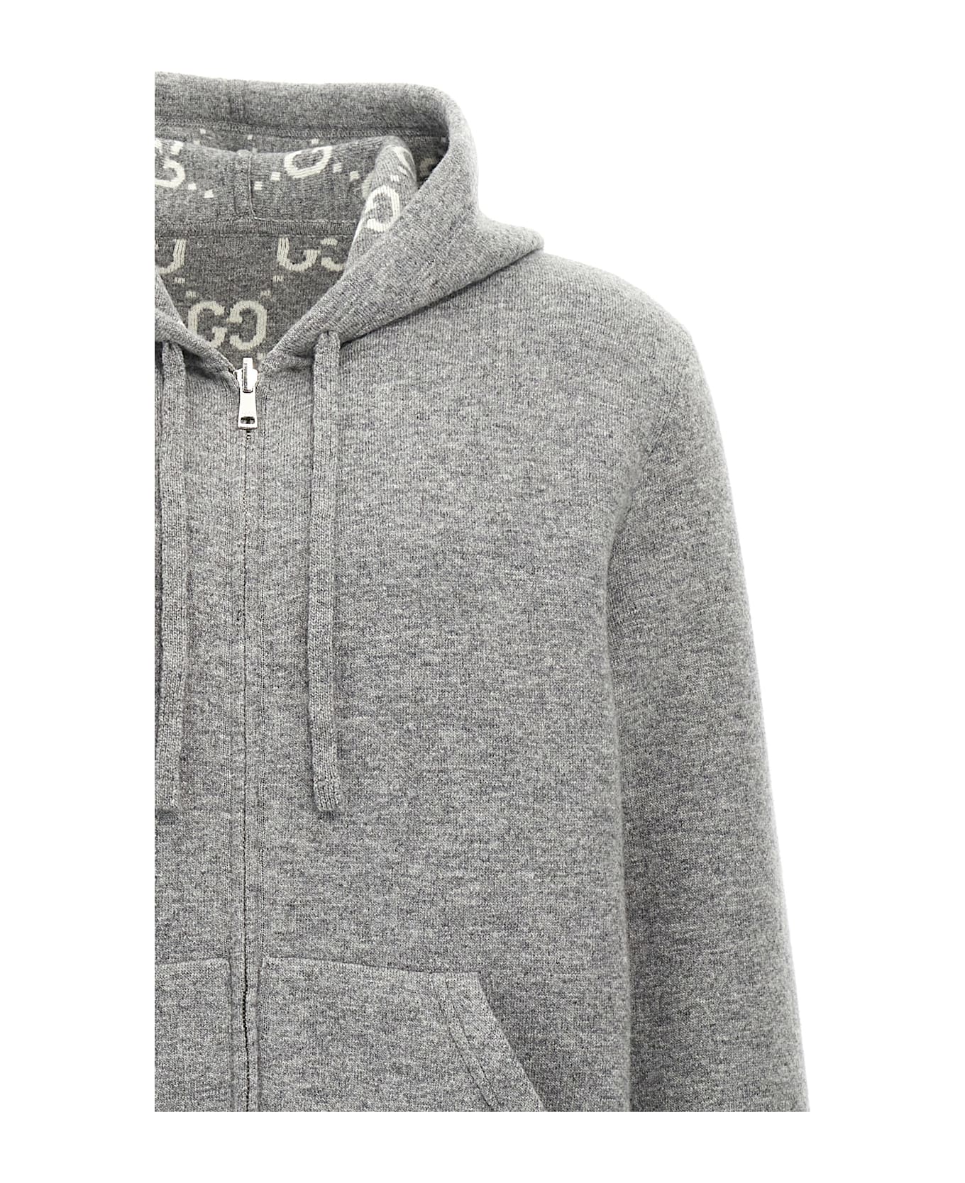 Gucci Hooded Cardigan - Gray