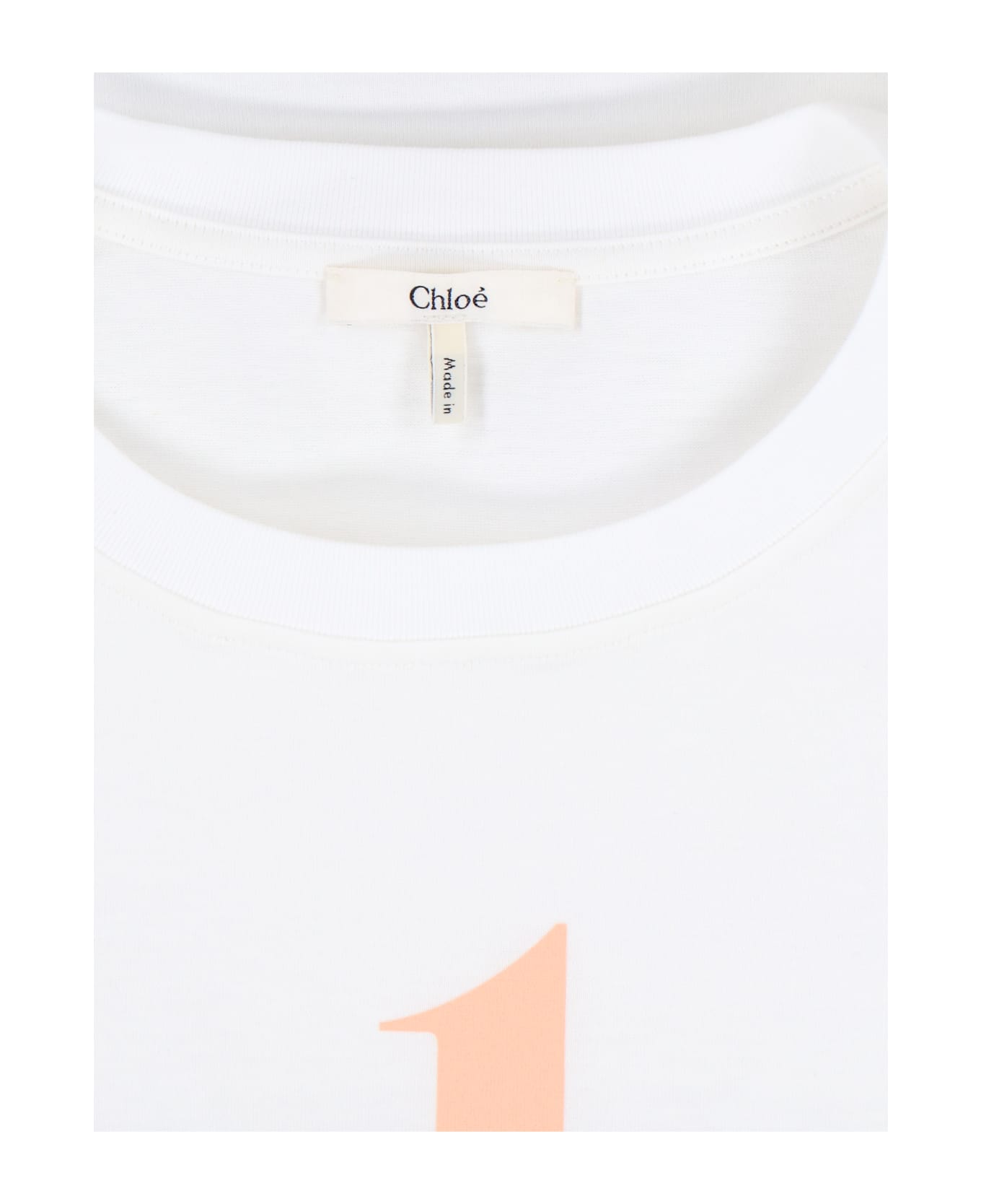 Chloé Logo Crop T-shirt - White