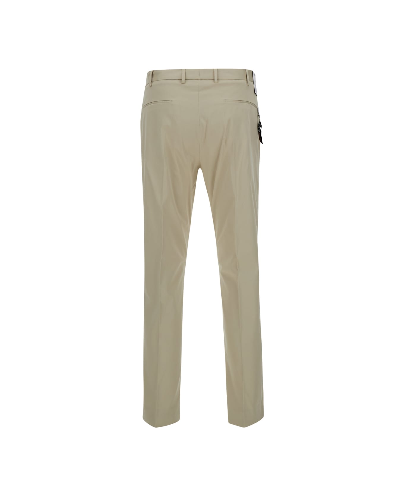 PT01 Beige Slim Fit Trousers In Cotton Blend Man - Beige