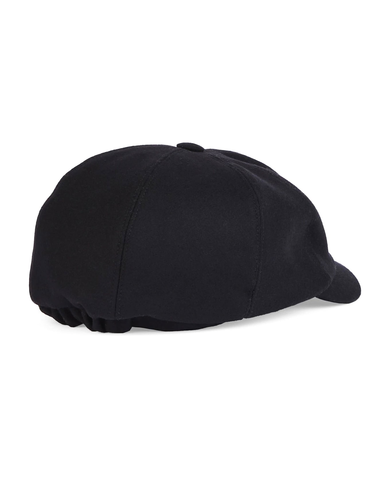 Fay Beret In Wool Blend Fabric - Black
