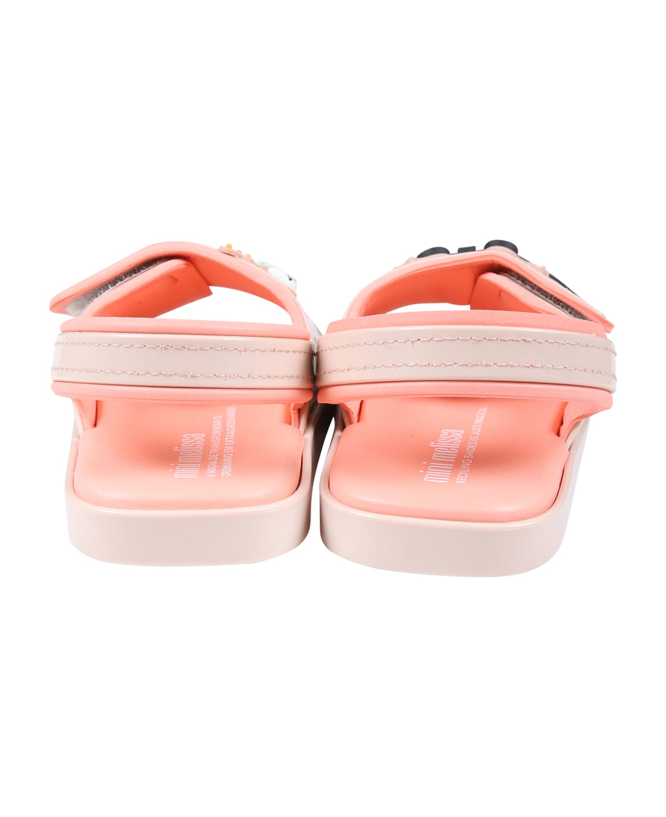 Melissa Pink Sandals For Girl With Rainbow And Unicorn - Pink シューズ