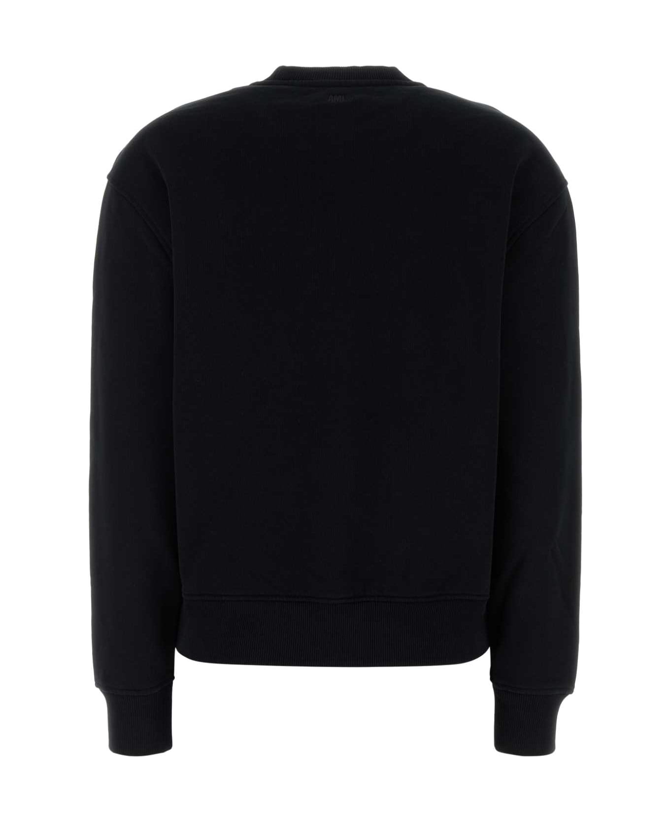 Ami Alexandre Mattiussi Black Stretch Cotton Sweatshirt - BLACK