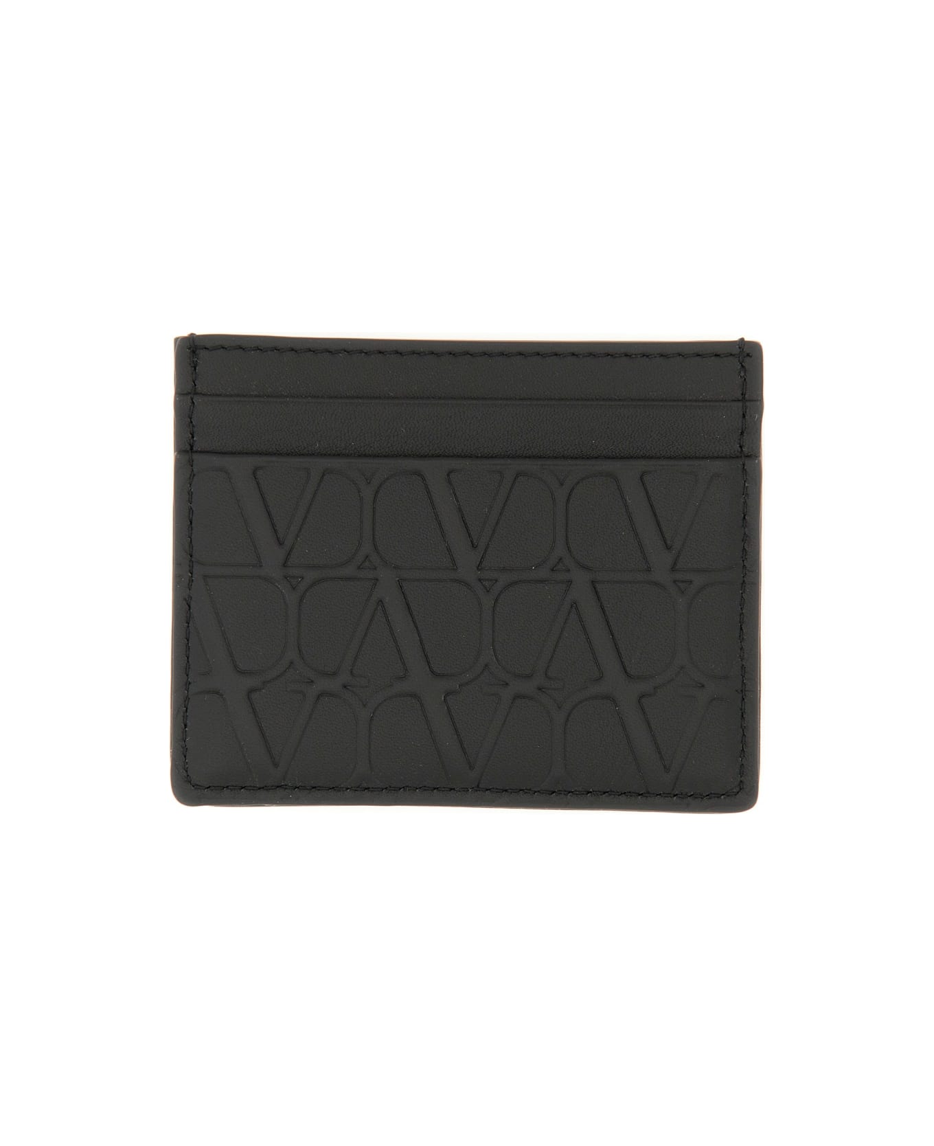 Valentino Garavani Signature Vlogo Card Holder - BLACK