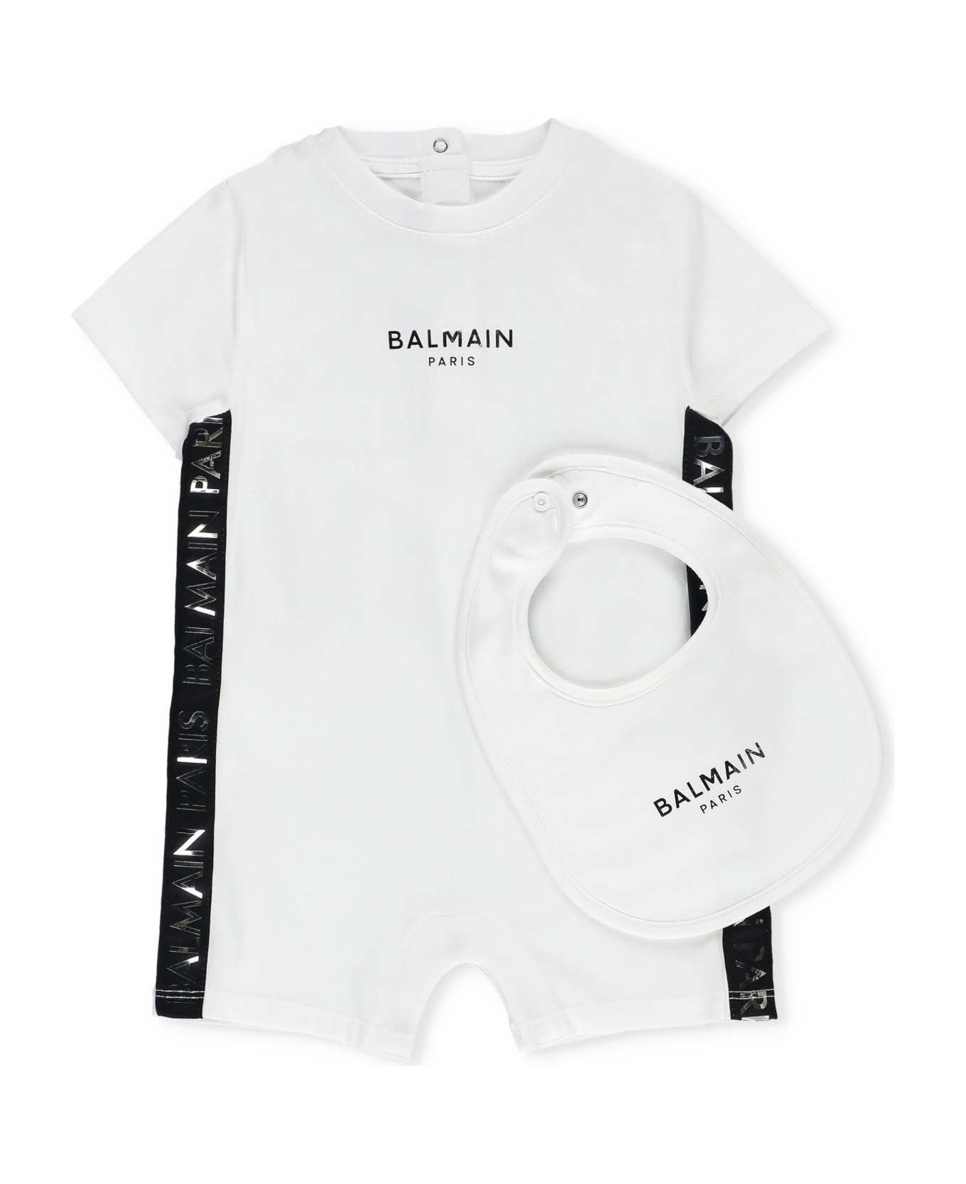 Balmain Set With Logo - White ボディスーツ＆セットアップ