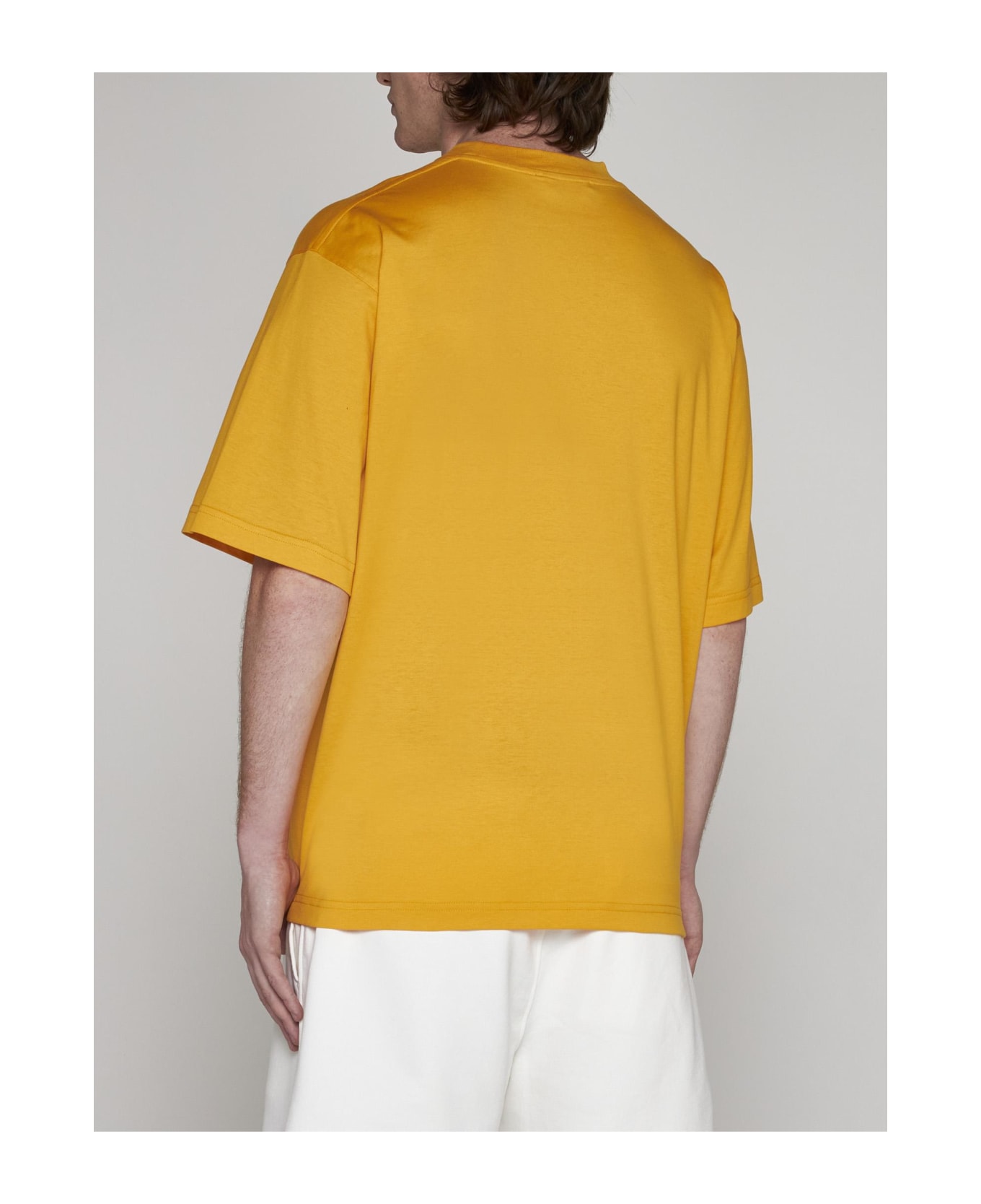 Marni Logo Print Cotton T-shirt - Orange