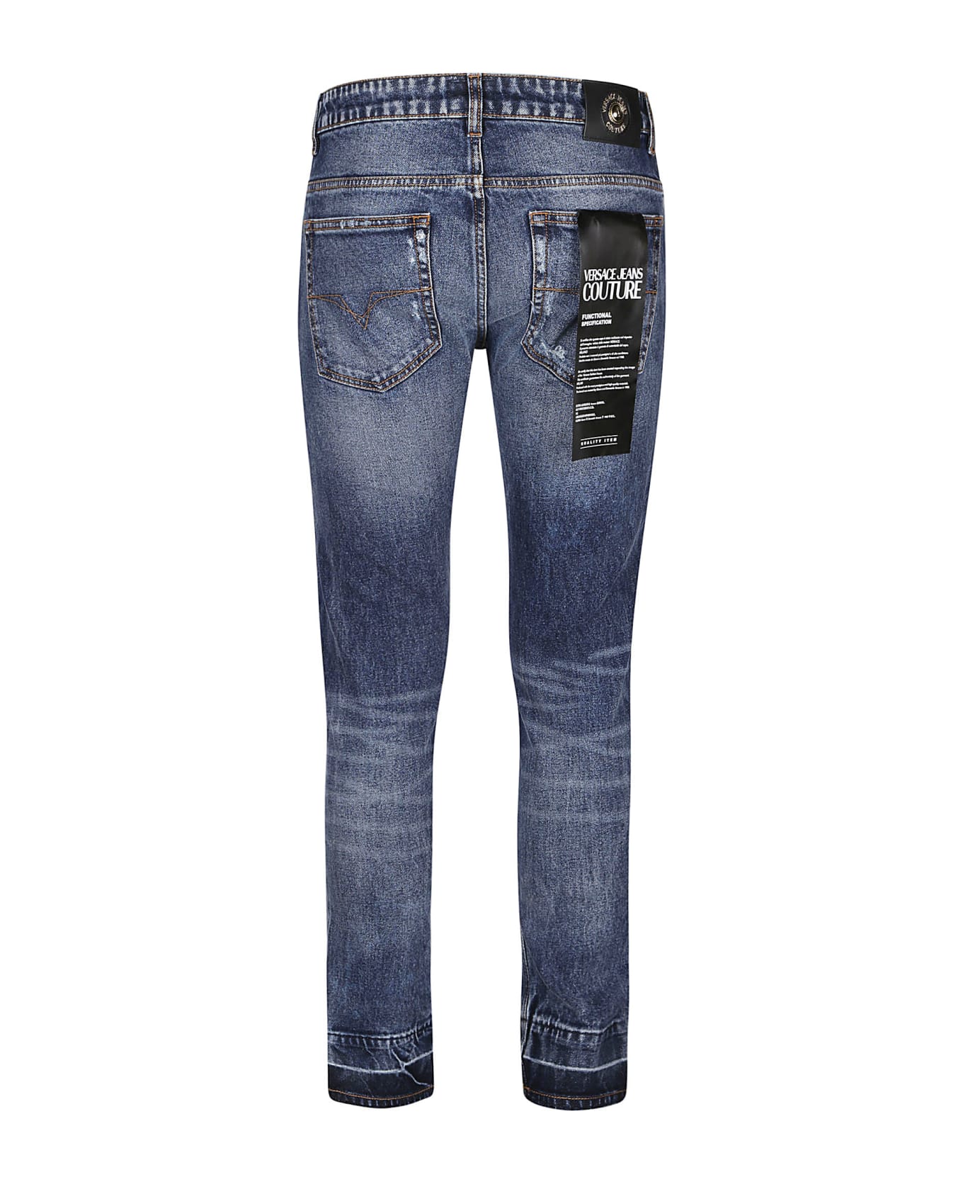 Versace Jeans Couture Rip Effect 5 Pockets Jeans - Indigo