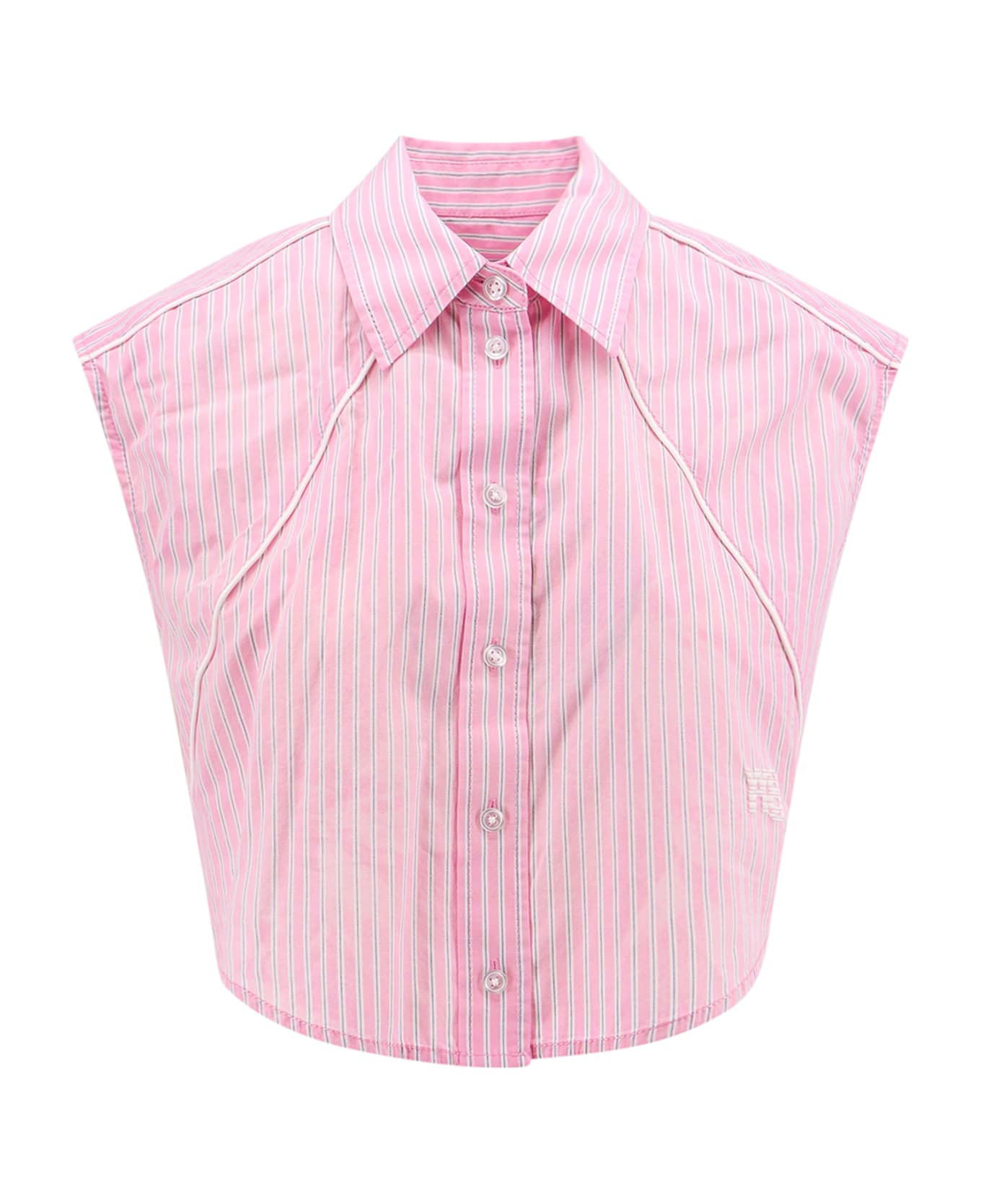 T by Alexander Wang Embroidered Cotton Shirt - Pink