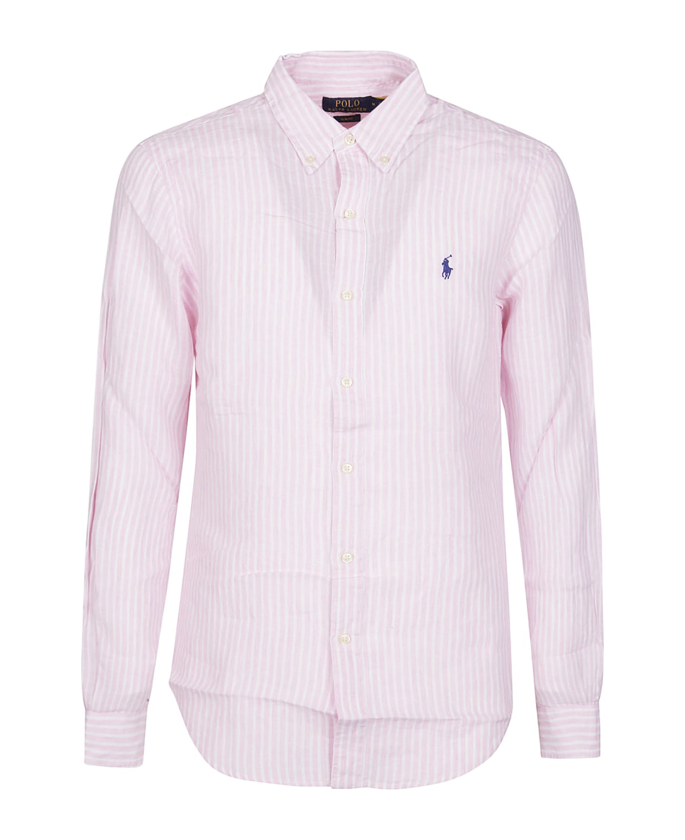 Polo Ralph Lauren Long Sleeve Sport Shirt - Pink/white シャツ