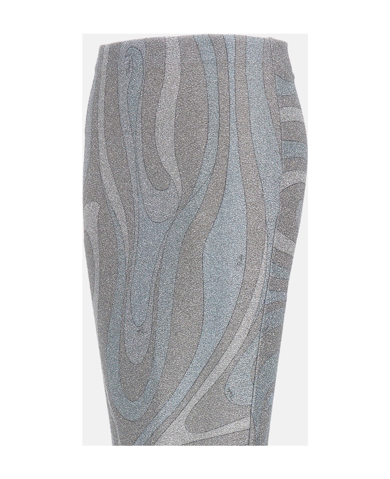 Pucci Skirt - Jersey Lame
 - Silver