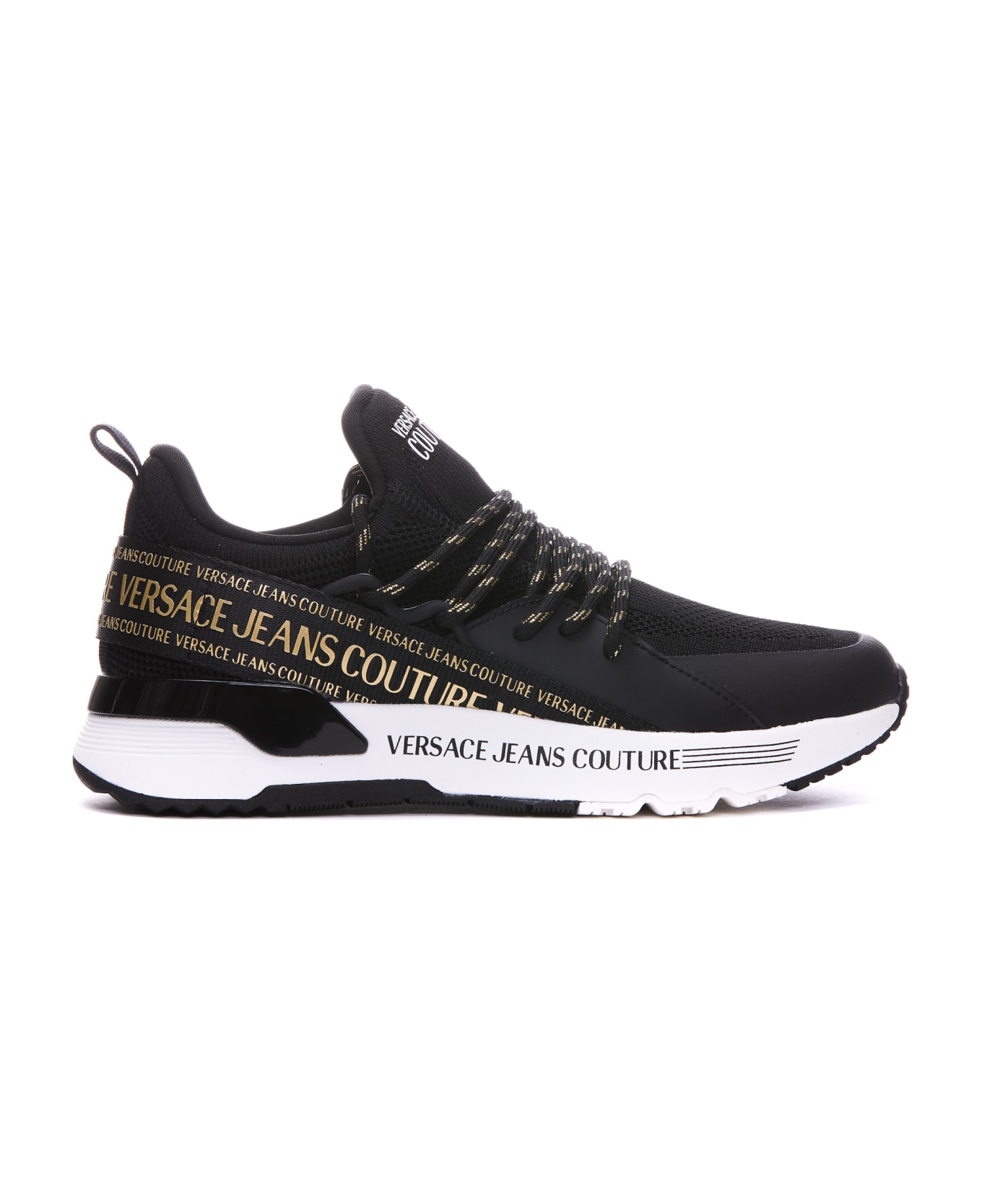 Versace Jeans Couture Dynamic Sneakers - BLACK/GOLD スニーカー