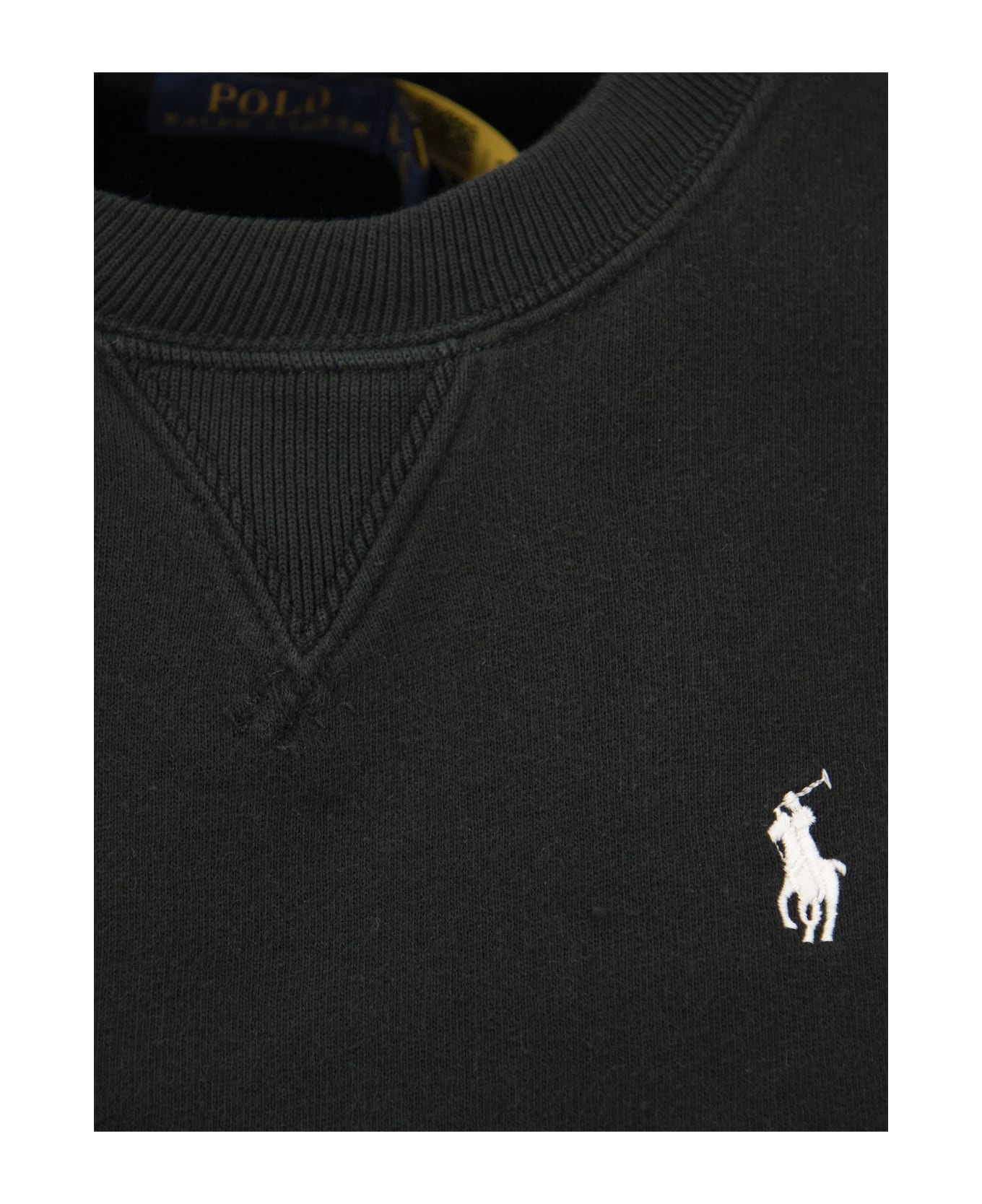 Ralph Lauren Crewneck Cotton Sweatshirt - Polo Black