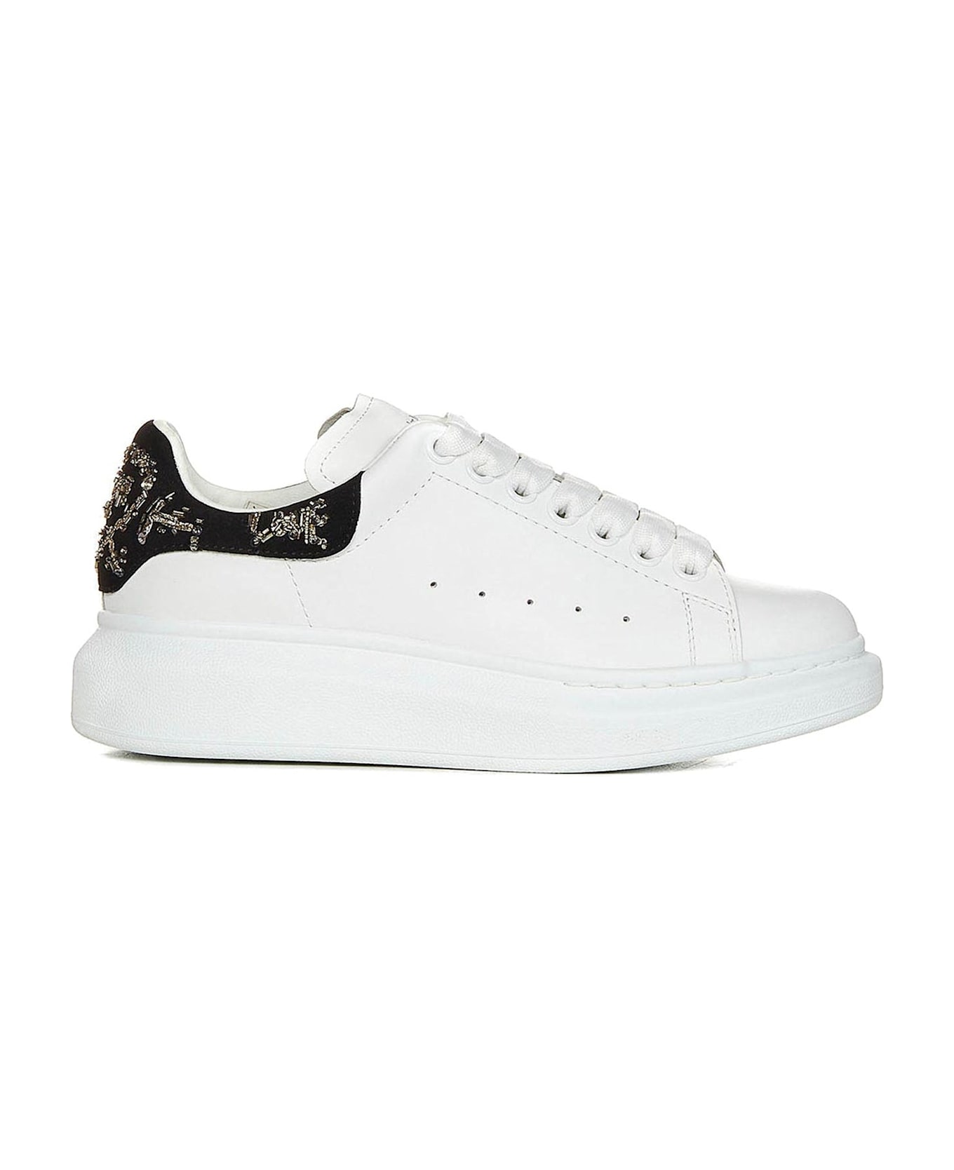Alexander McQueen Oversized Leather Sneakers - White