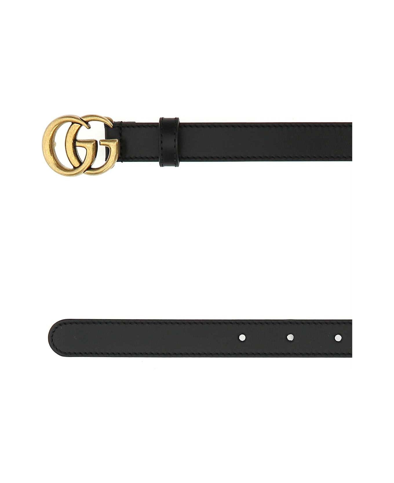 Gucci Black Leather Belt - 1000