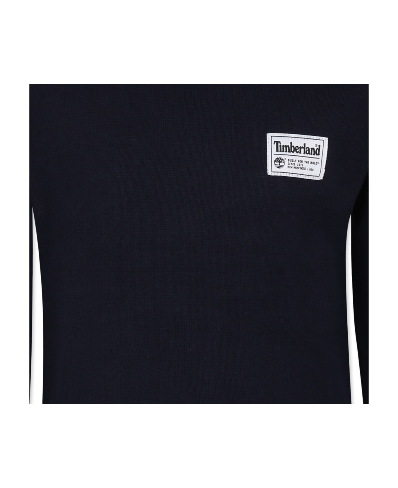 Timberland Blue Sweater For Boy With Logo - Blue