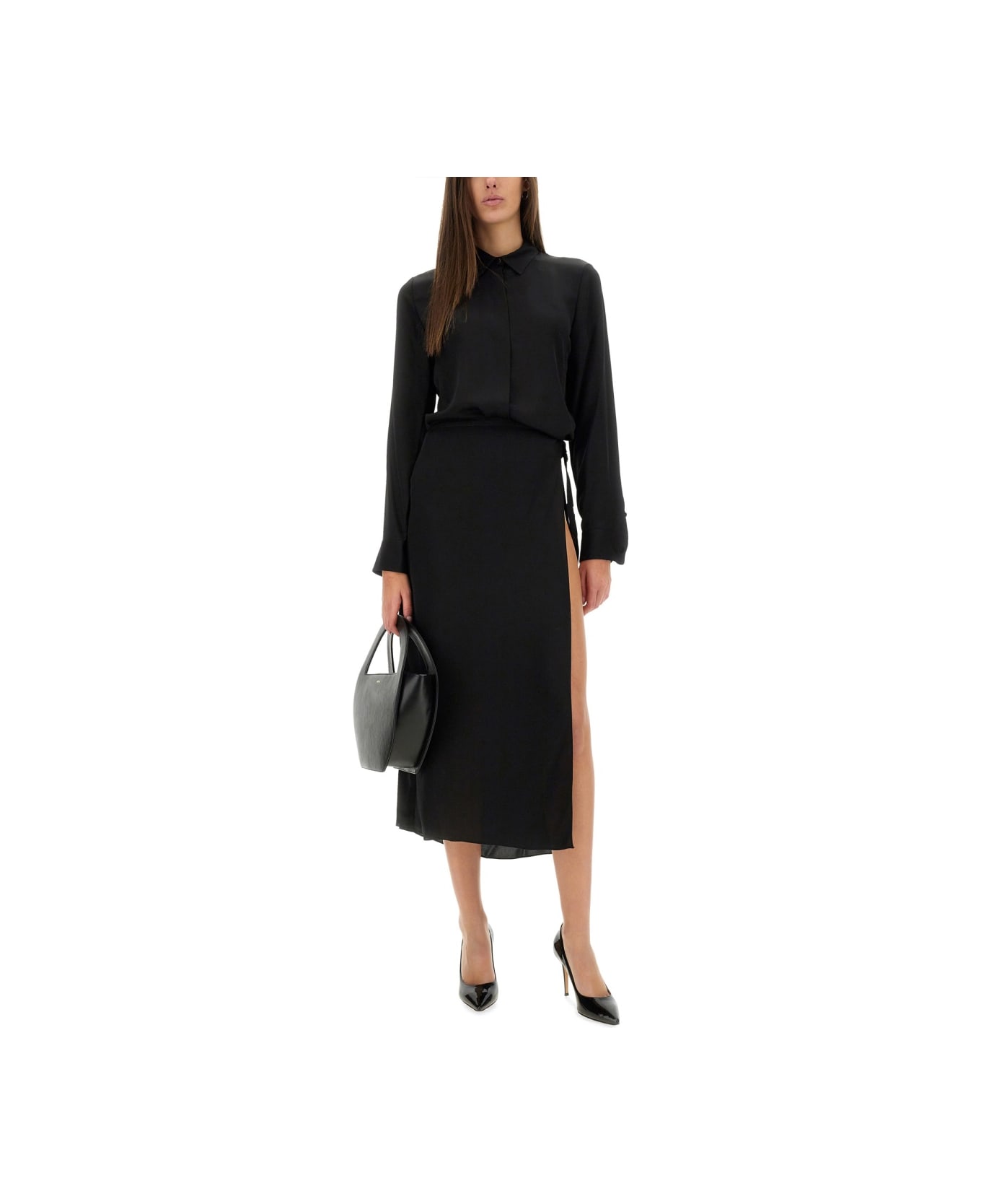 Theory Silk Skirt - BLACK