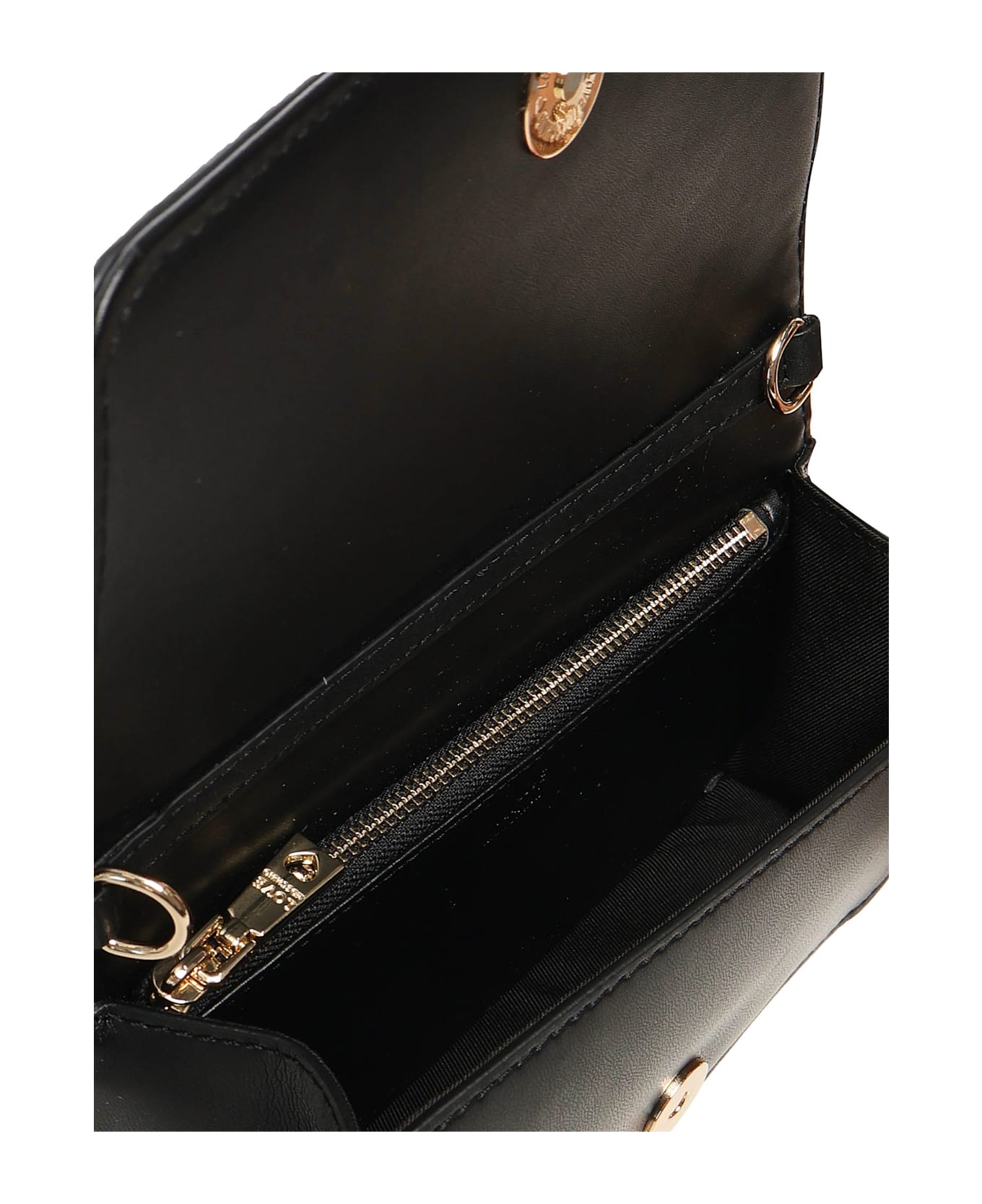 Love Moschino Wallet With Chain And Logo - Black