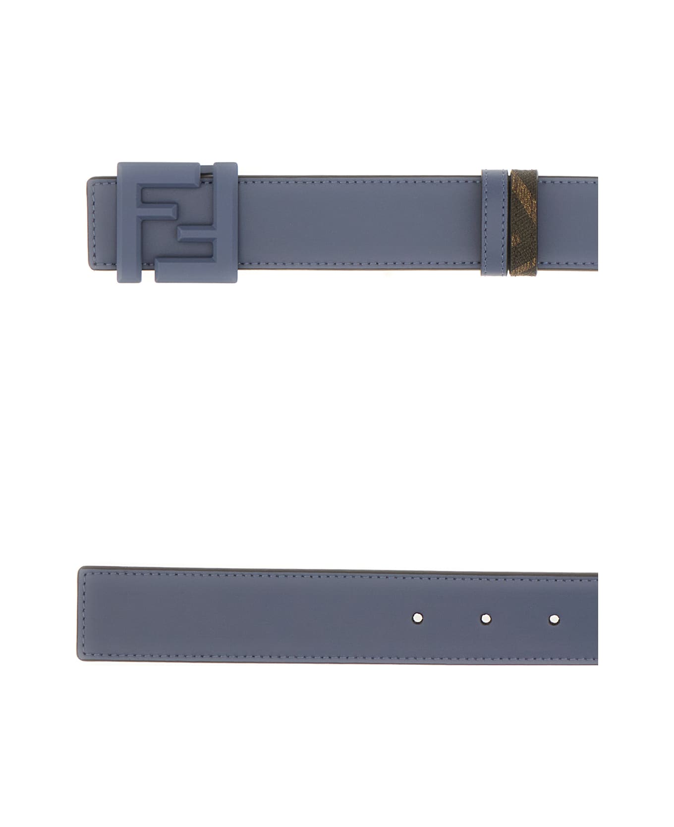 Fendi Powder Blue Leather Belt - MIRTO MARRONE