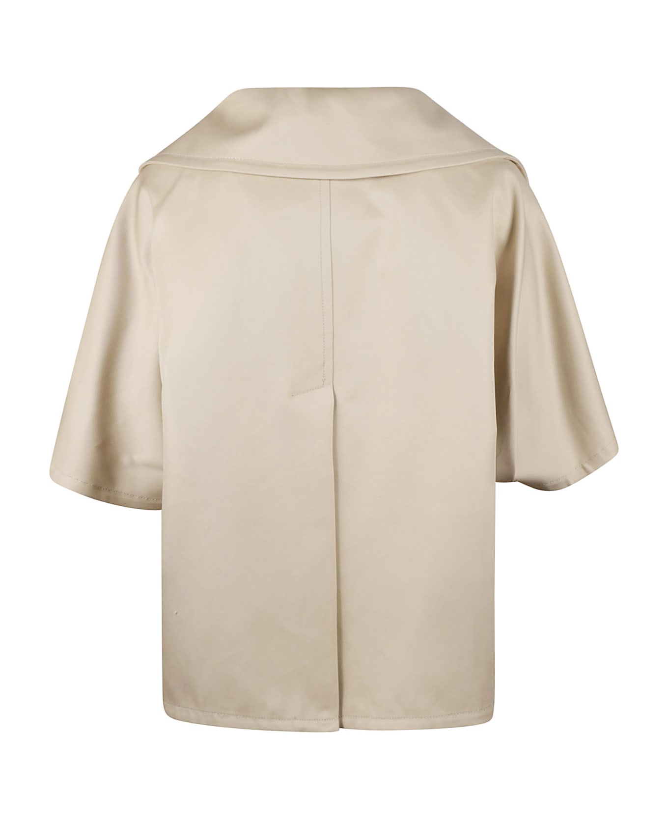 Max Mara Short-sleeved Buttoned Jacket - Camel