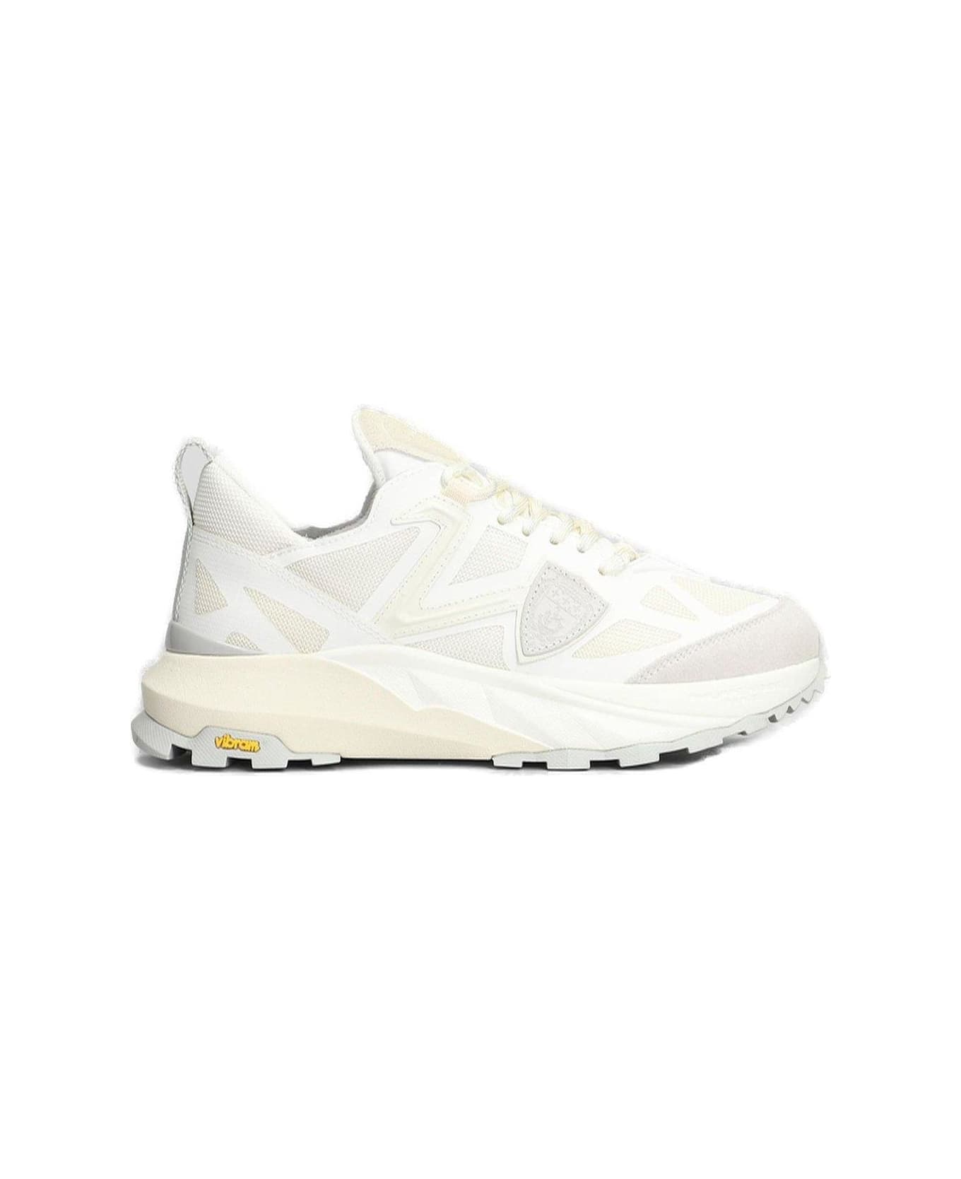 Philippe Model Logo Detailed Lace-up Sneakers - White