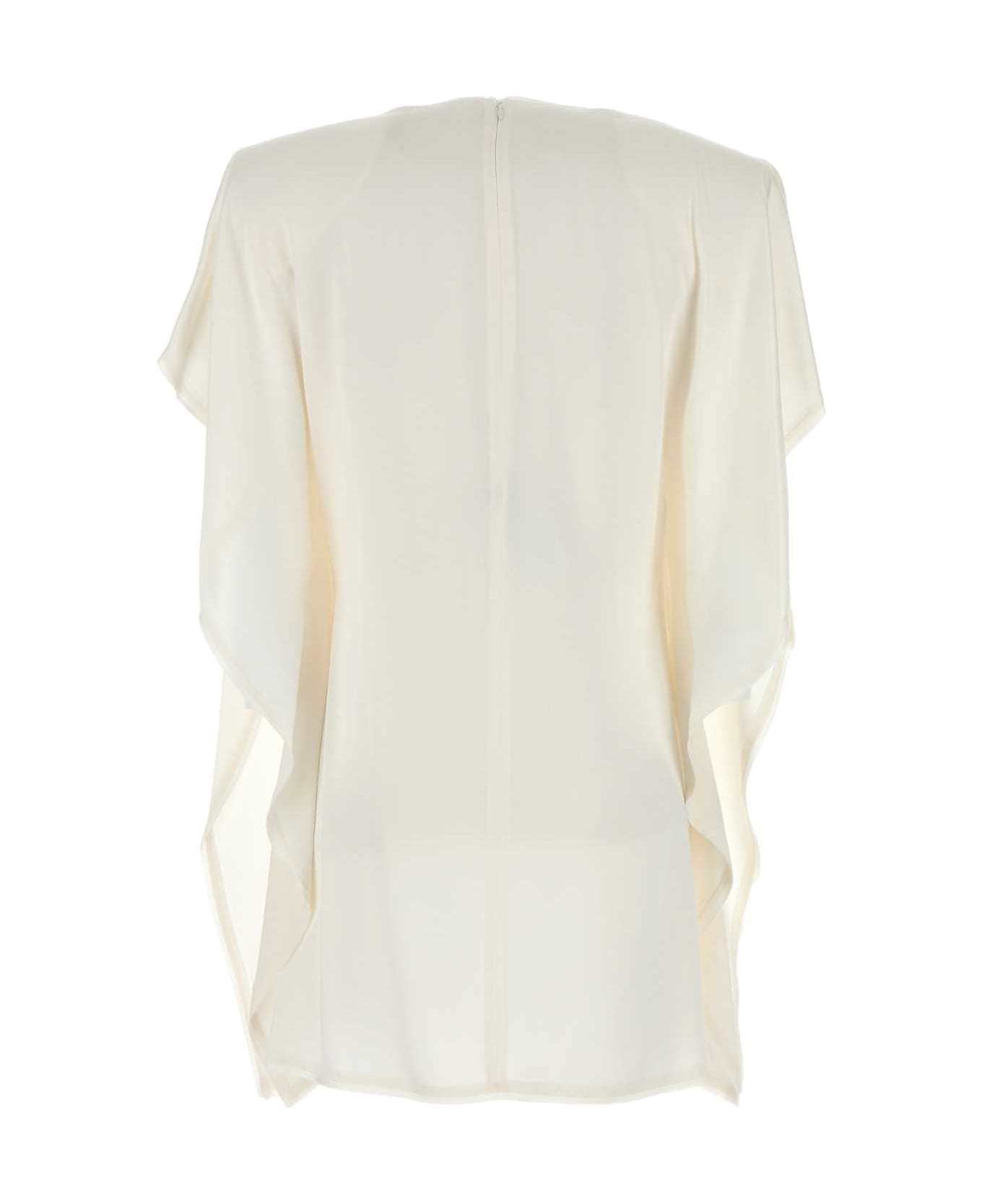Stella McCartney White Satin Mini Dress - CREAM