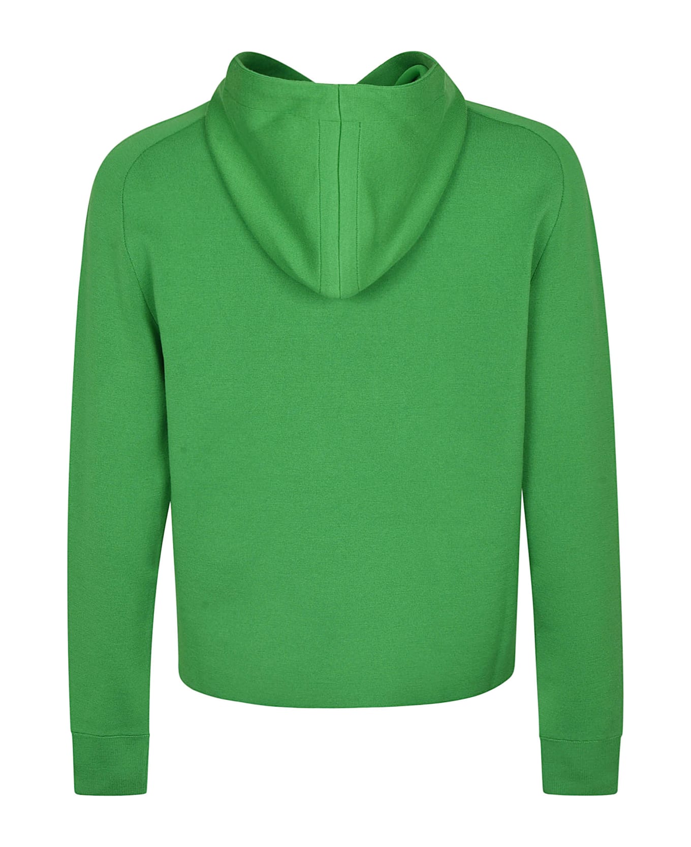 Bottega Veneta Plain Hooded Rib Sweater - GREEN