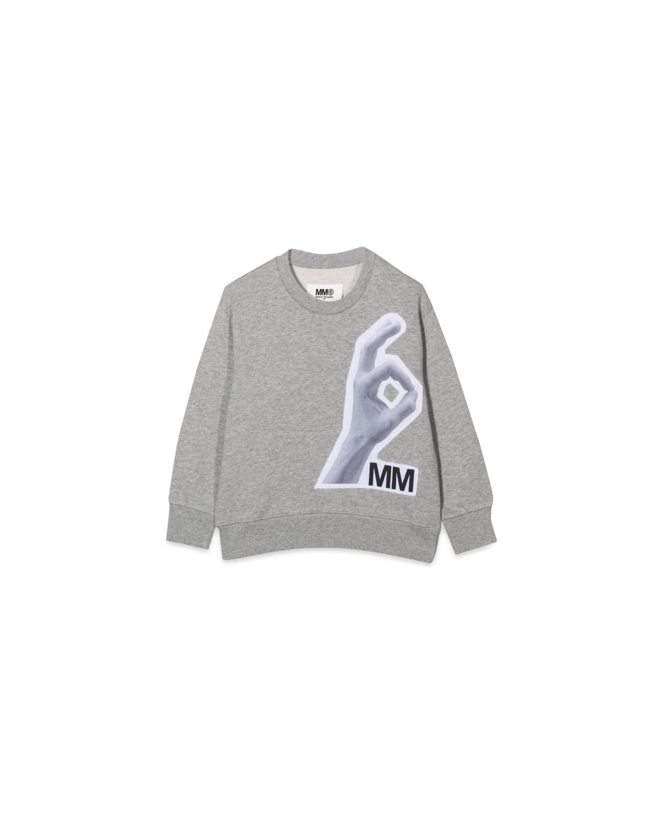 MM6 Maison Margiela Mm Ok Crewneck Sweatshirt - GREY ニットウェア＆スウェットシャツ