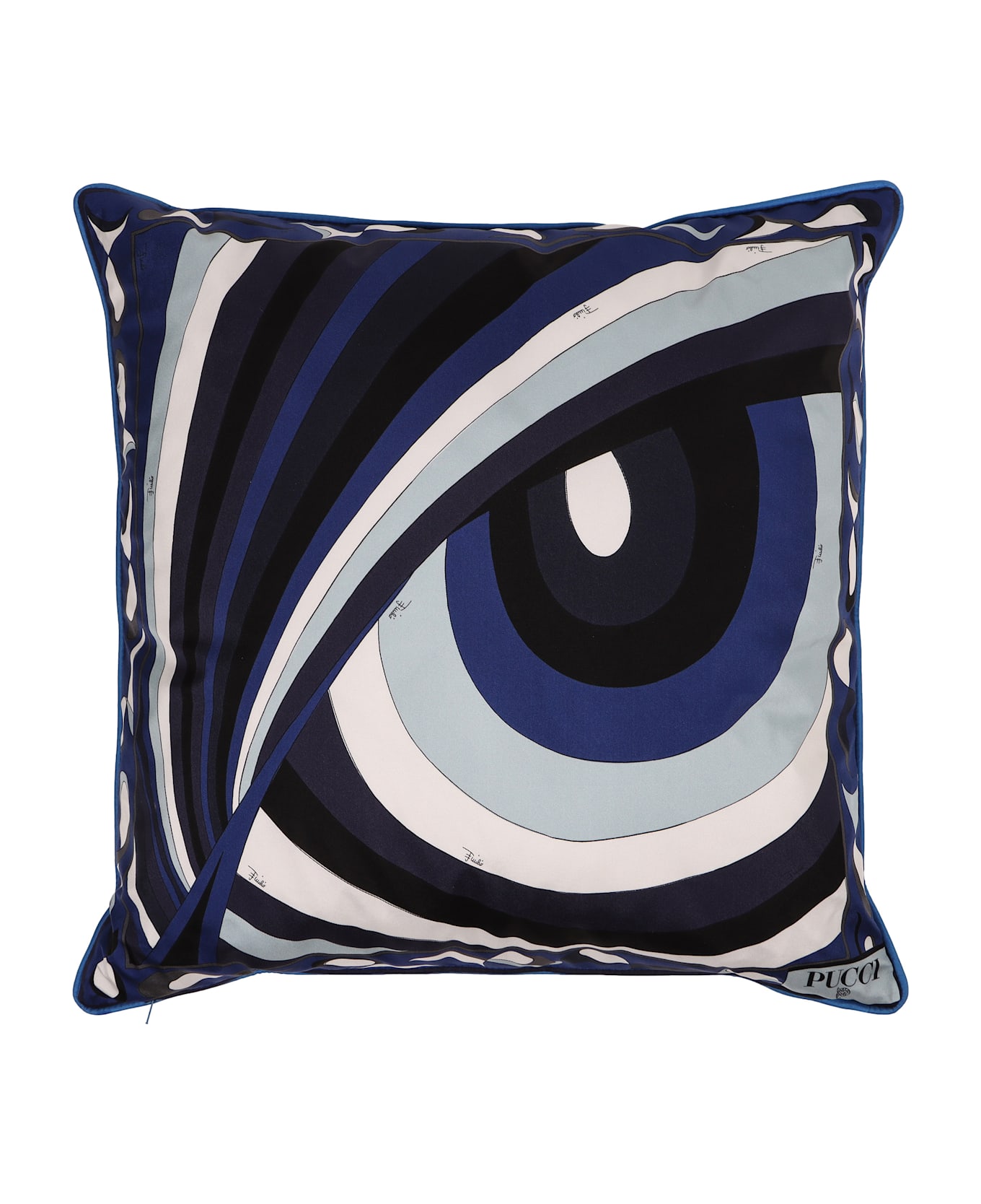 Pucci Silk Cushion - blue クッション