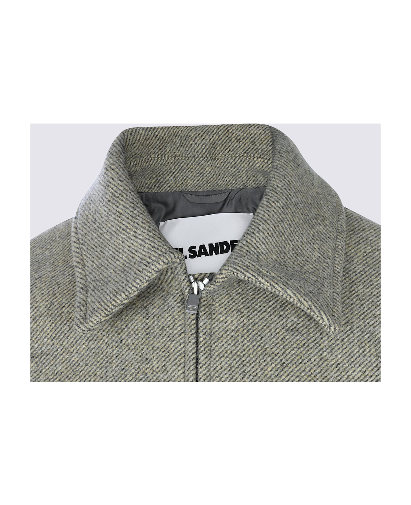 Jil Sander Light Green Wool Casual Jacket - Green