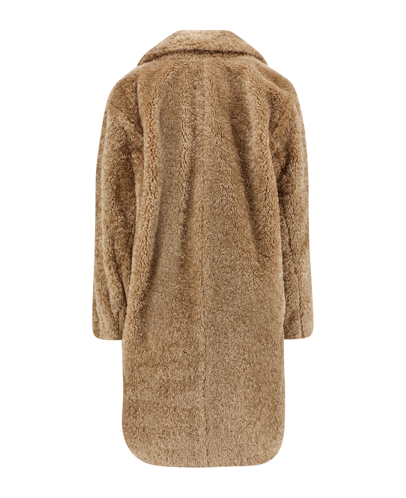 Hugo Boss Catedy Synthetic Fur Coat - Rust copper