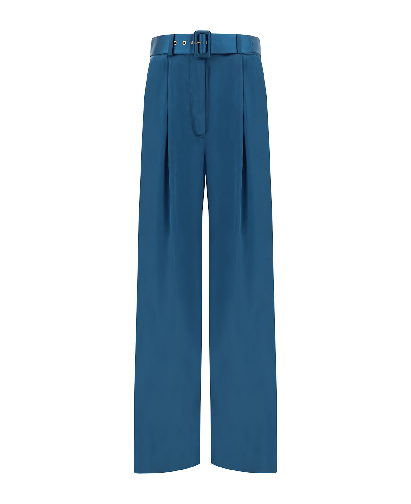 Zimmermann Tuck Silk Trousers - blue