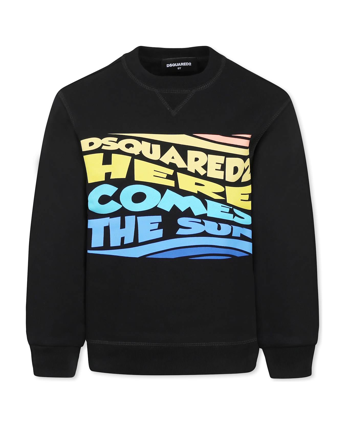 Dsquared2 Black Sweatshirt For Boy With Logo - Black